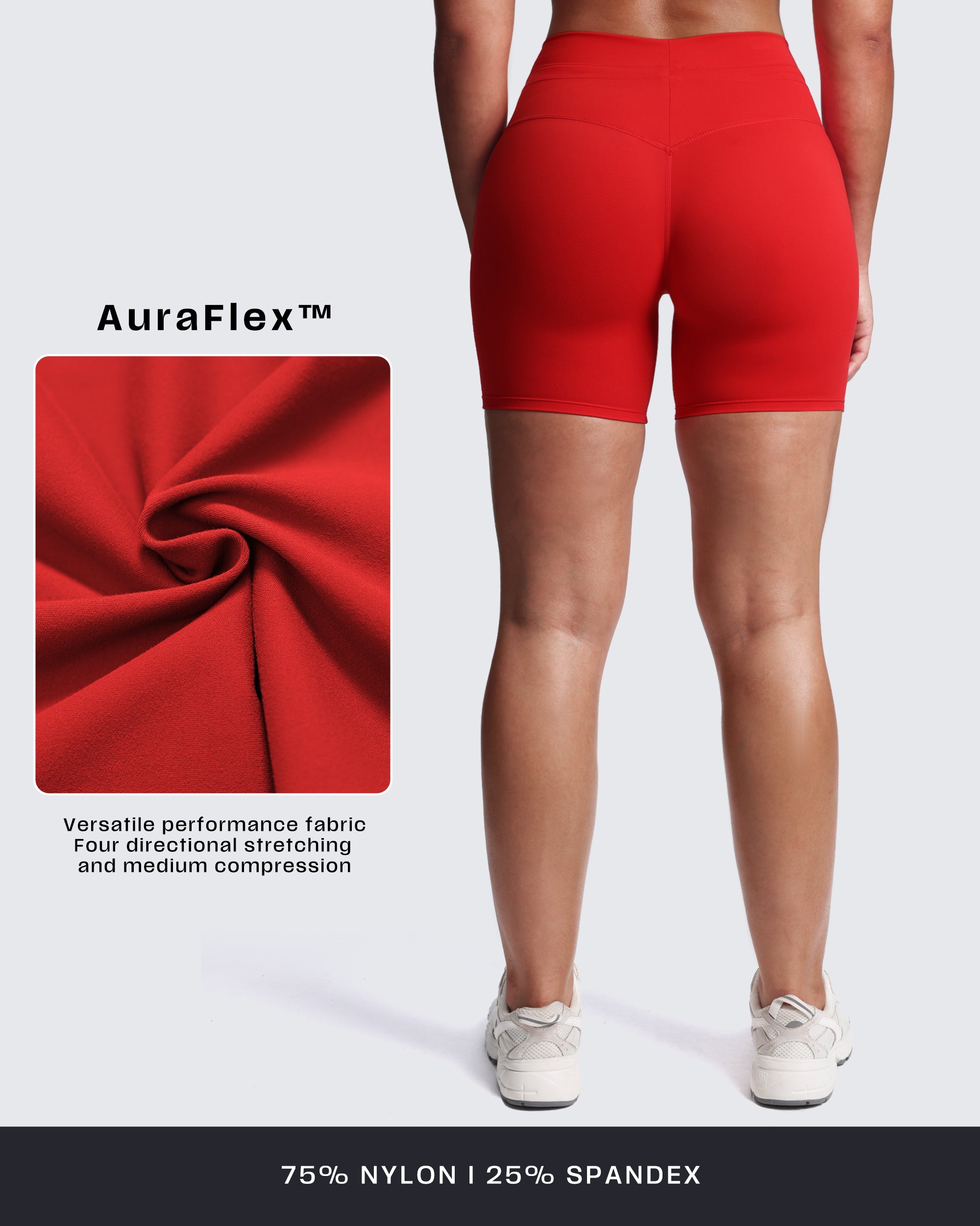Aoxjox "Mila" Ultra High Rise Biker Shorts 6"