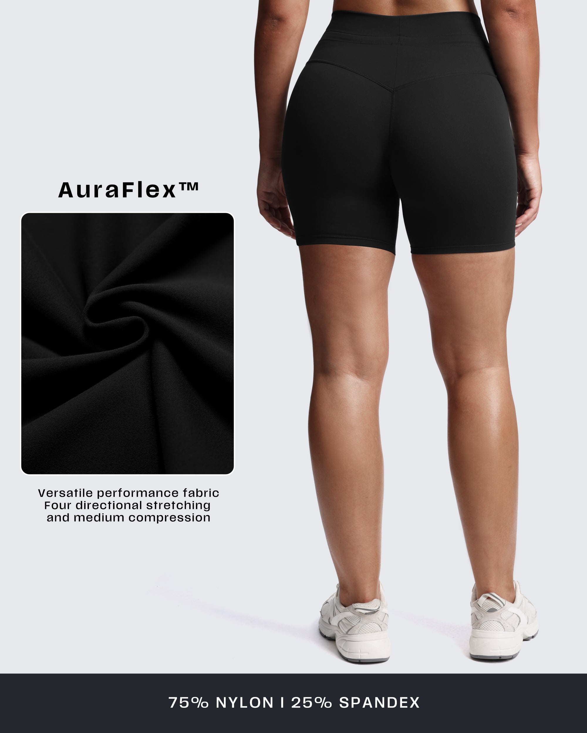 Aoxjox "Mila" Ultra High Rise Biker Shorts 6"