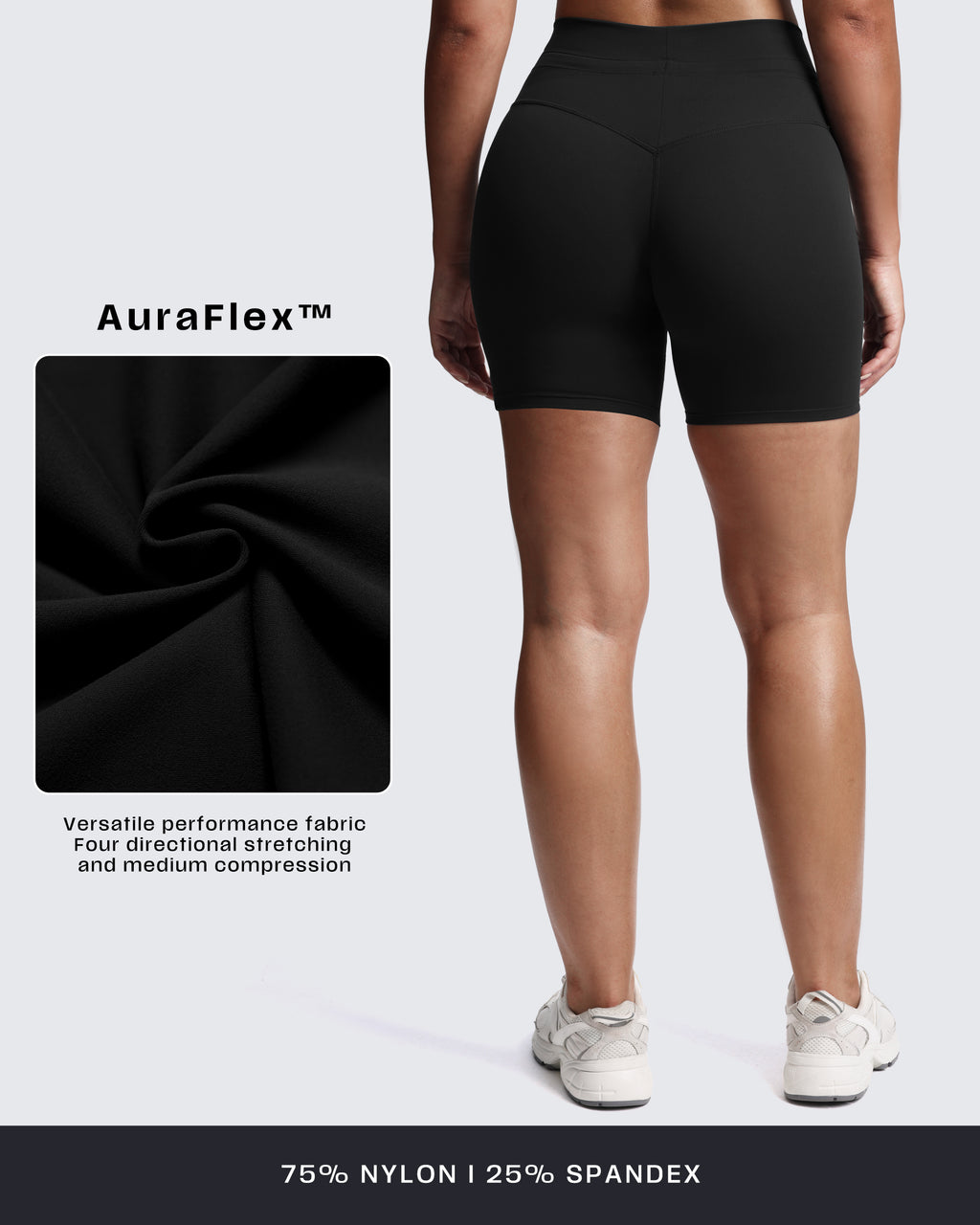 Aoxjox "Mila" Ultra High Rise Biker Shorts 6"