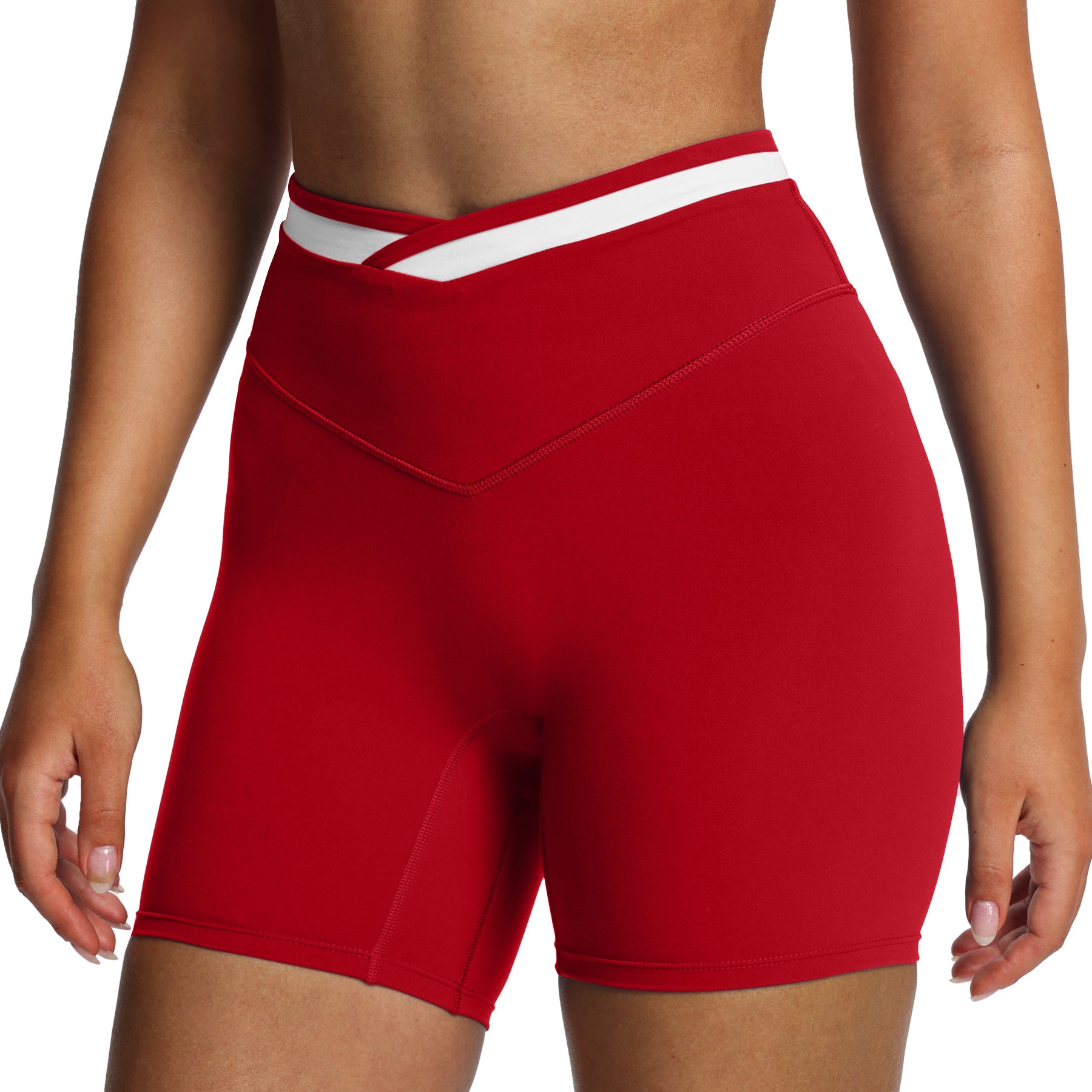 Aoxjox "Velma" Color Block Crosswaist Shorts
