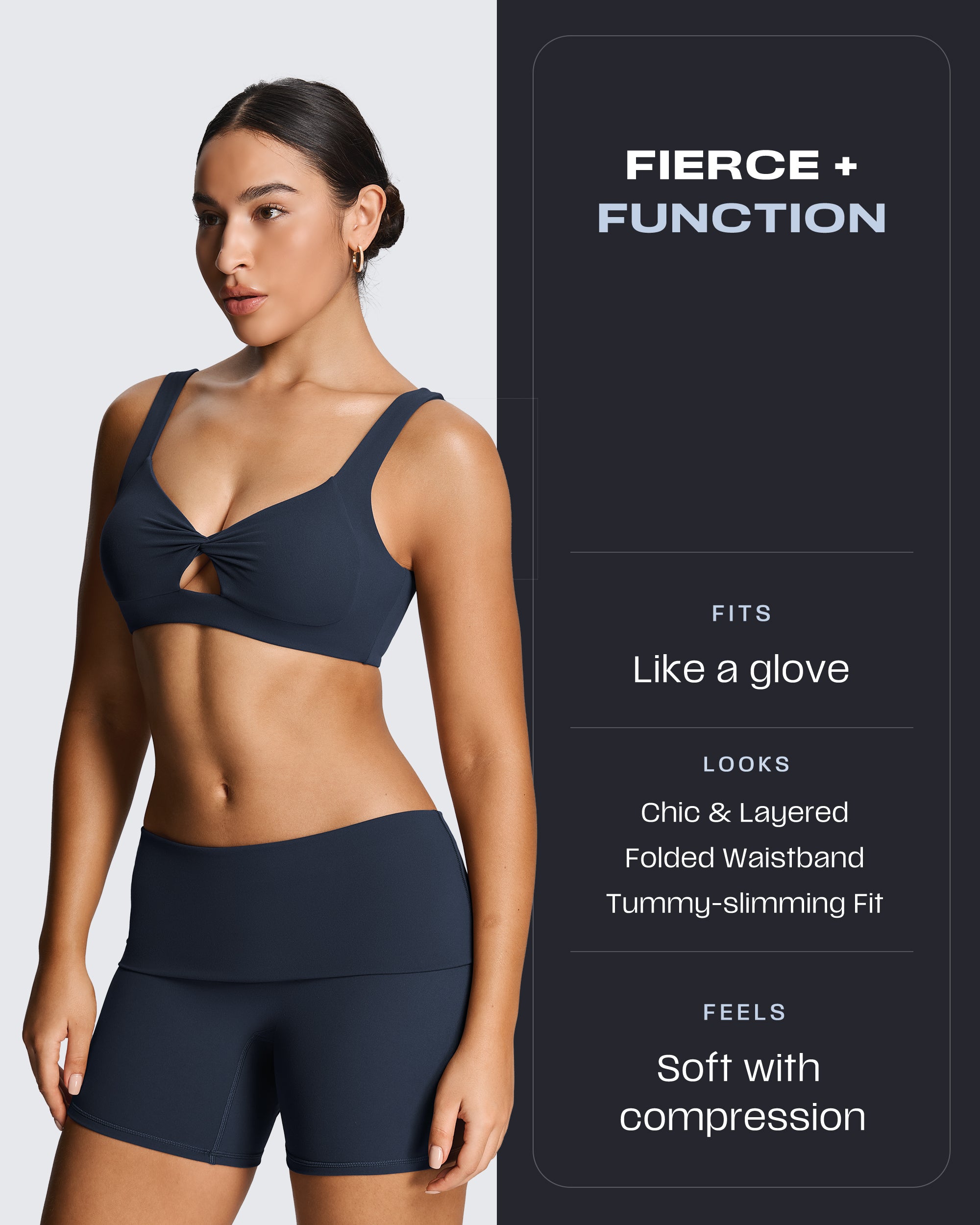 Aoxjox “Athlenza” Fold-Over Short 6"