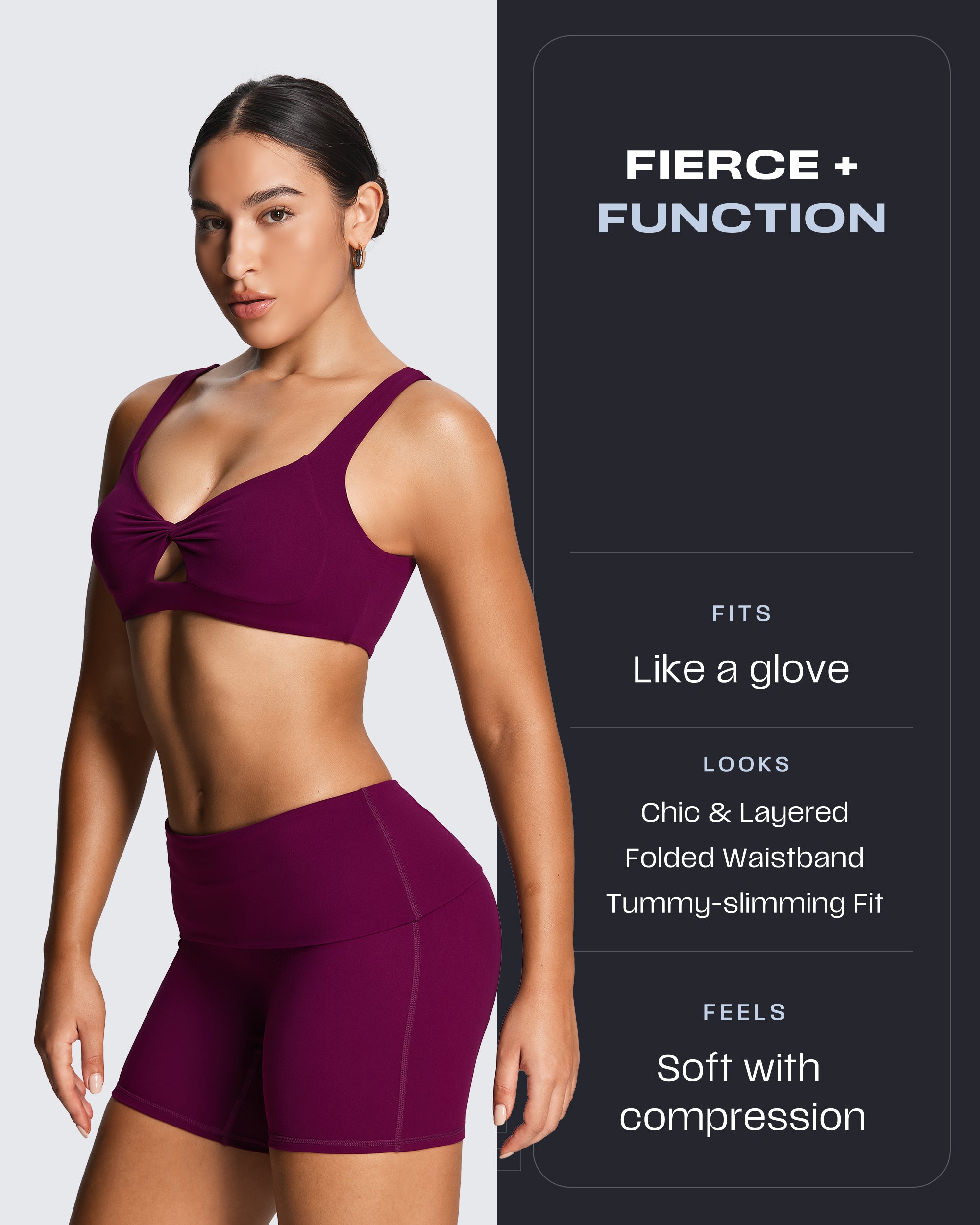 Aoxjox “Athlenza” Fold-Over Short 6"