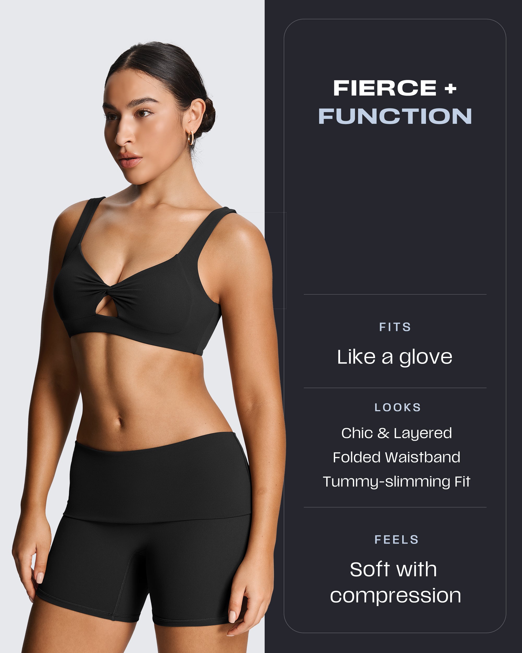 Aoxjox “Athlenza” Fold-Over Short 6"