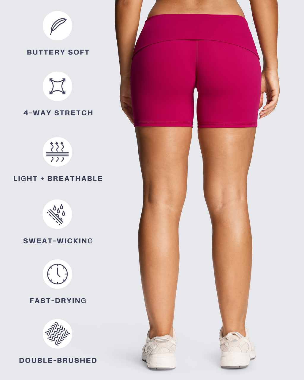 Aoxjox "Athlenza" Fold-Over Short 6"