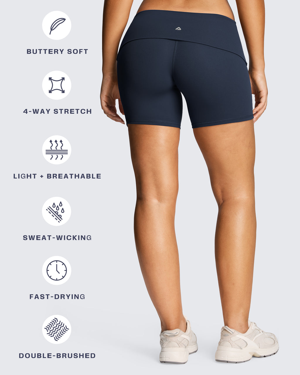 Aoxjox “Athlenza” Fold-Over Short 6"