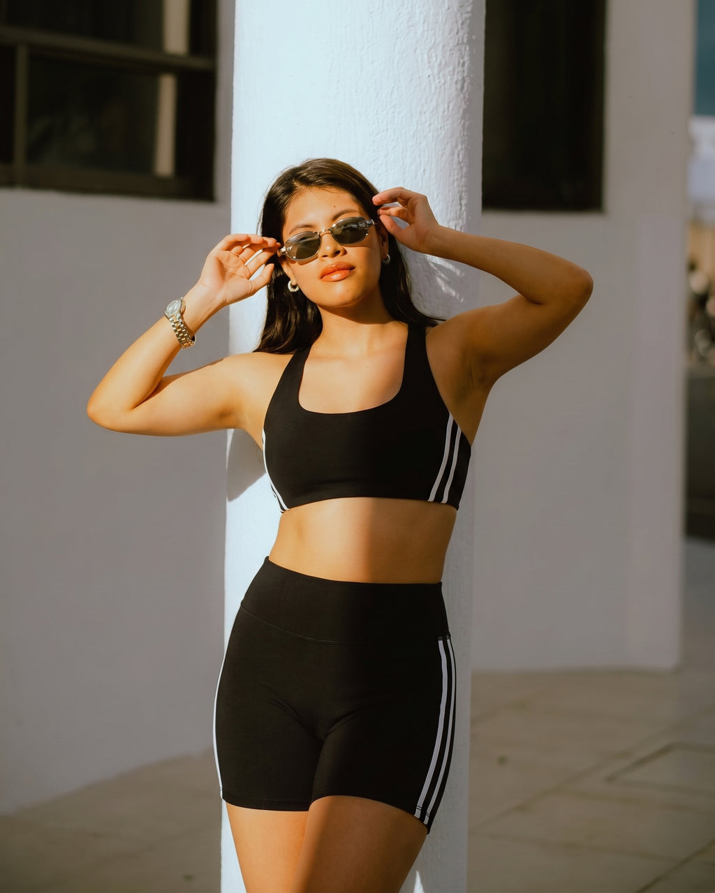 Aoxjox "Sporty" Striped Shorts 4"
