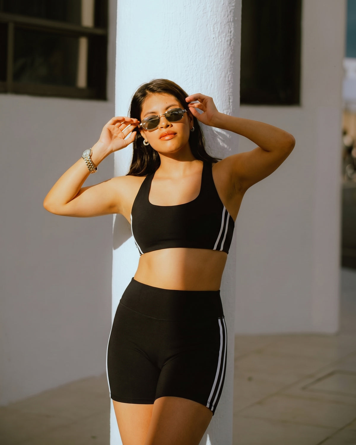 Aoxjox "Sporty" Striped Shorts 4"