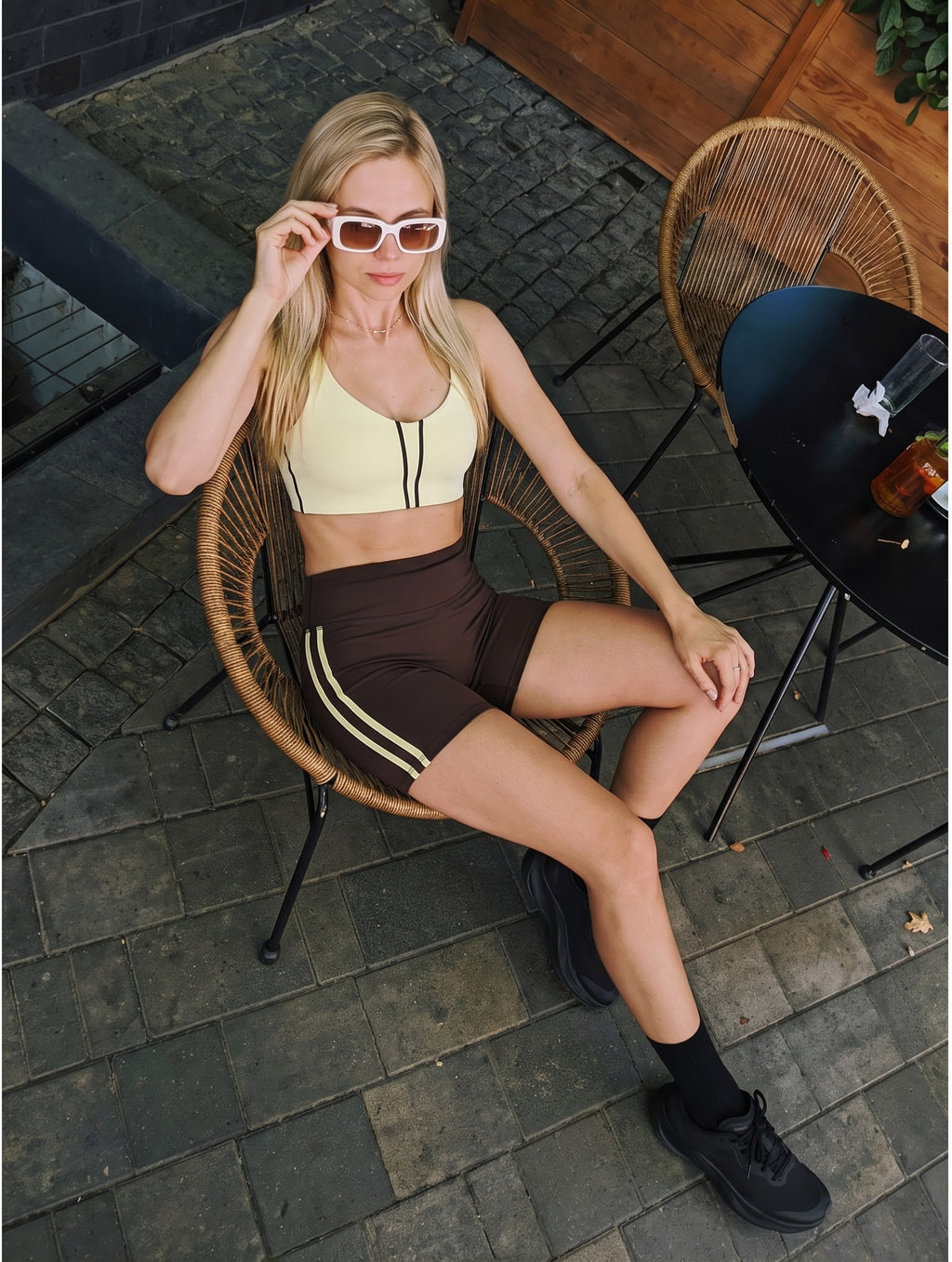 Aoxjox "Sporty" Striped Shorts 4"