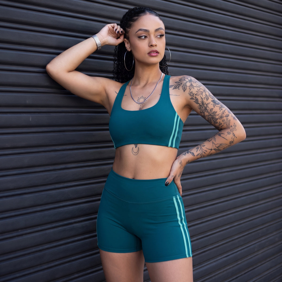 Aoxjox "Sporty" Striped Shorts 4"