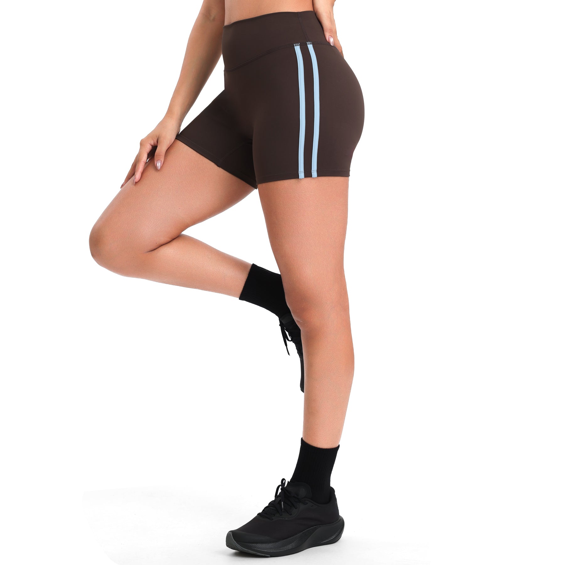 Aoxjox "Sporty" Striped Shorts 4"