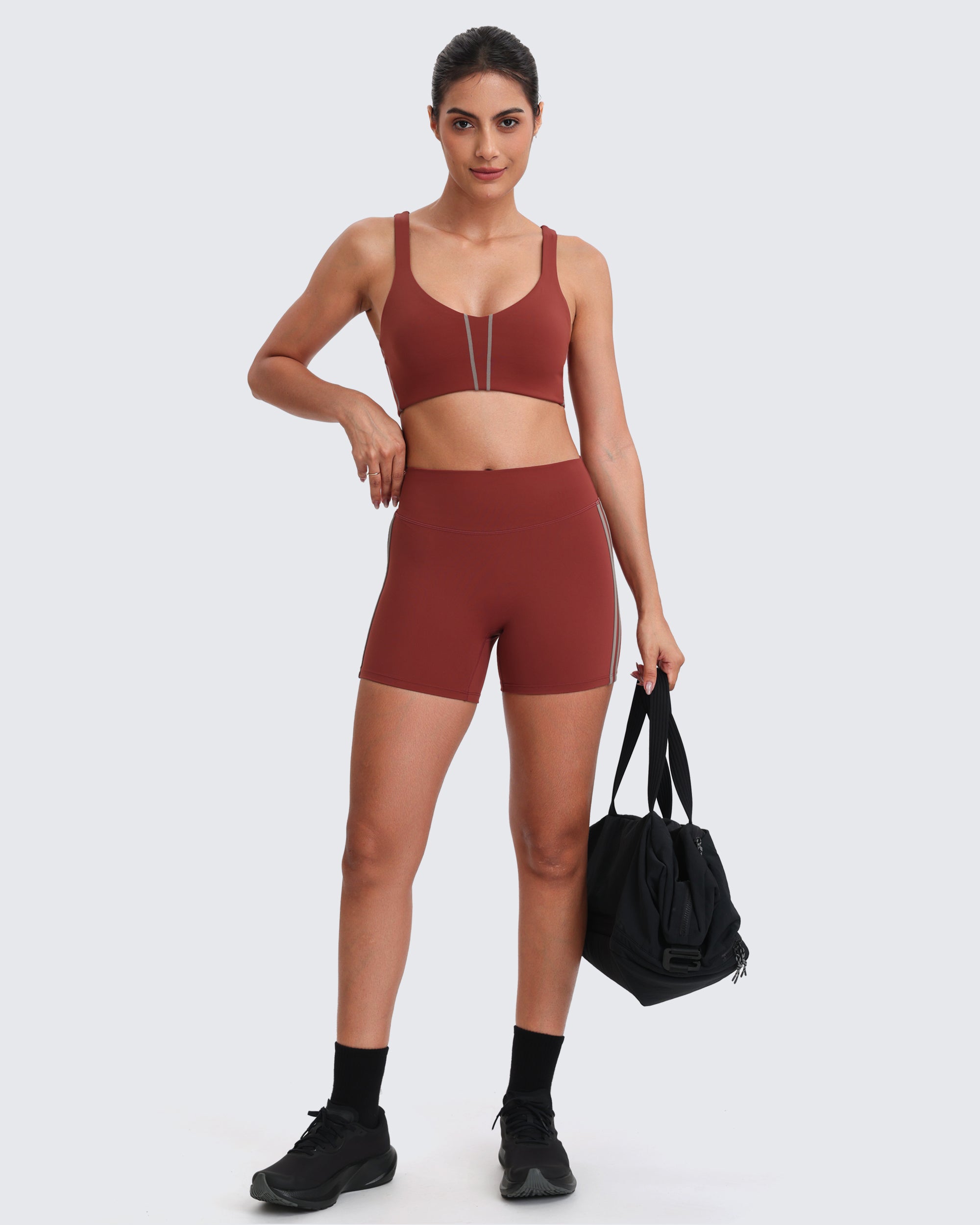 Aoxjox "Sporty" Striped Shorts 4"