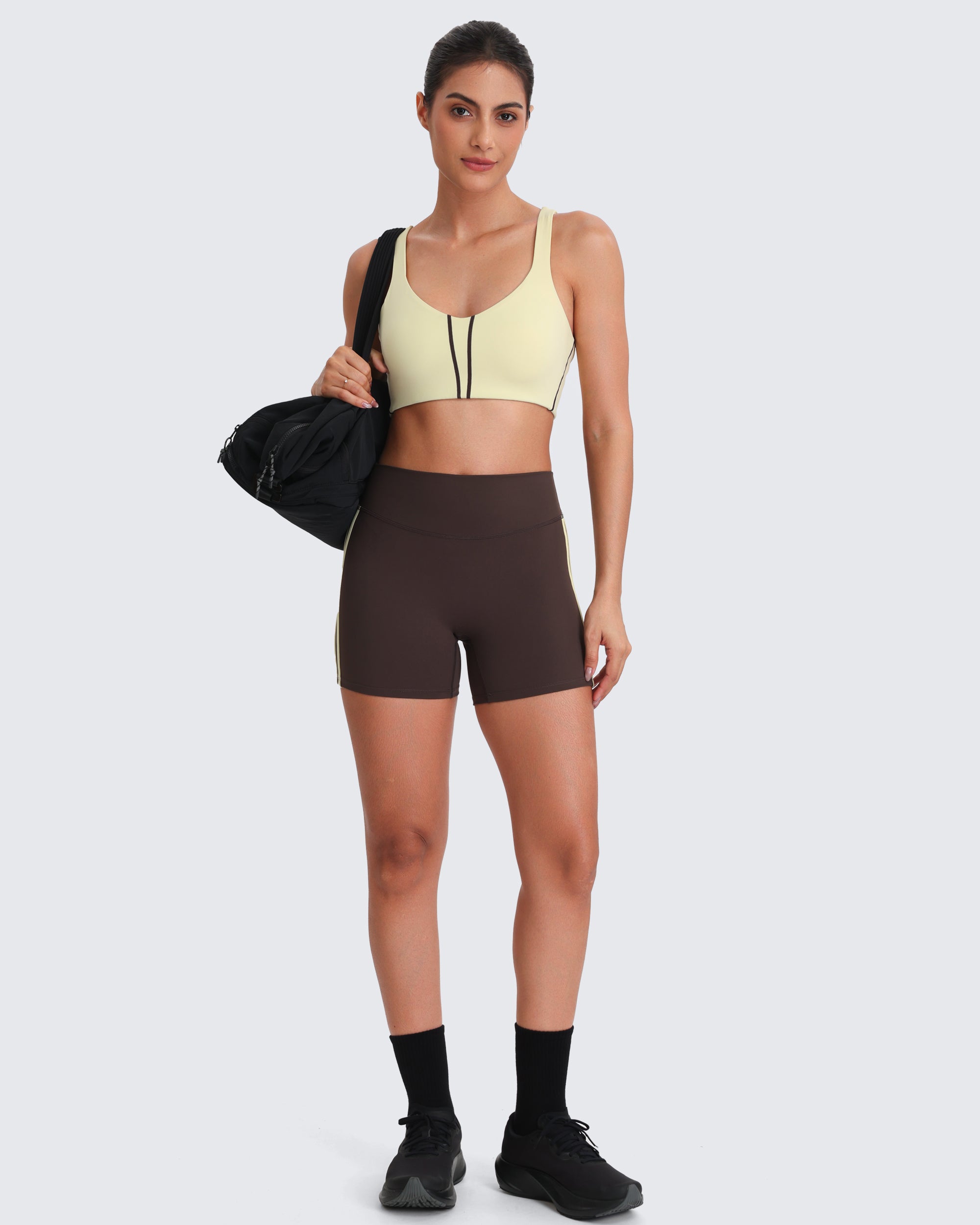 Aoxjox "Sporty" Striped Shorts 4"