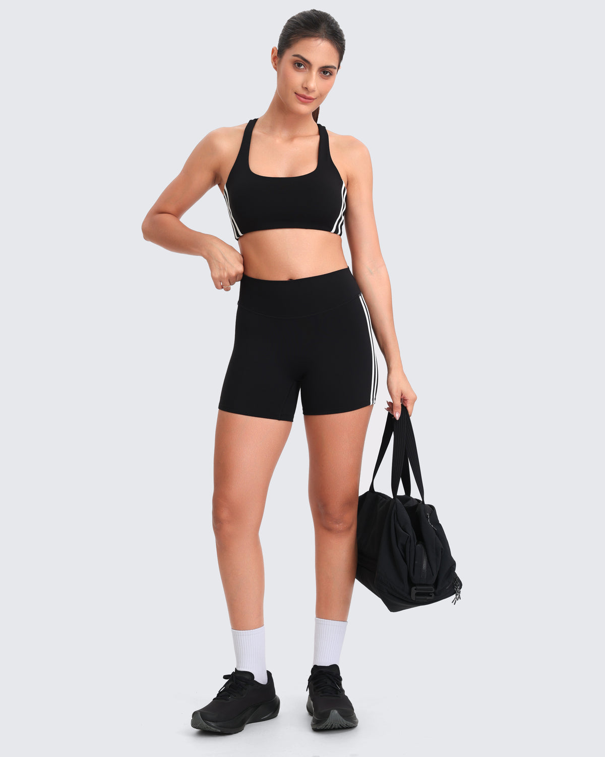 Aoxjox "Sporty" Striped Shorts 4"