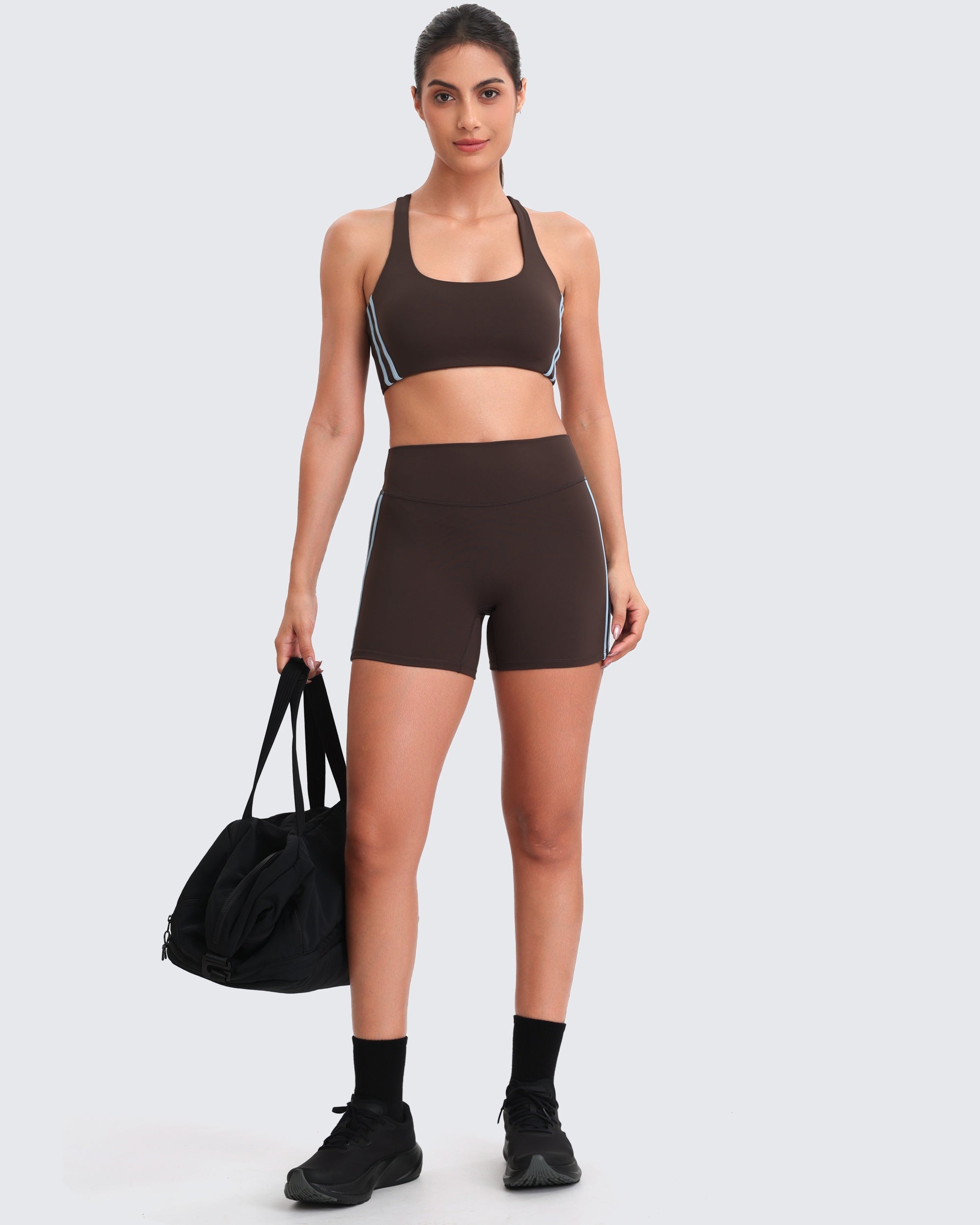 Aoxjox "Sporty" Striped Shorts 4"
