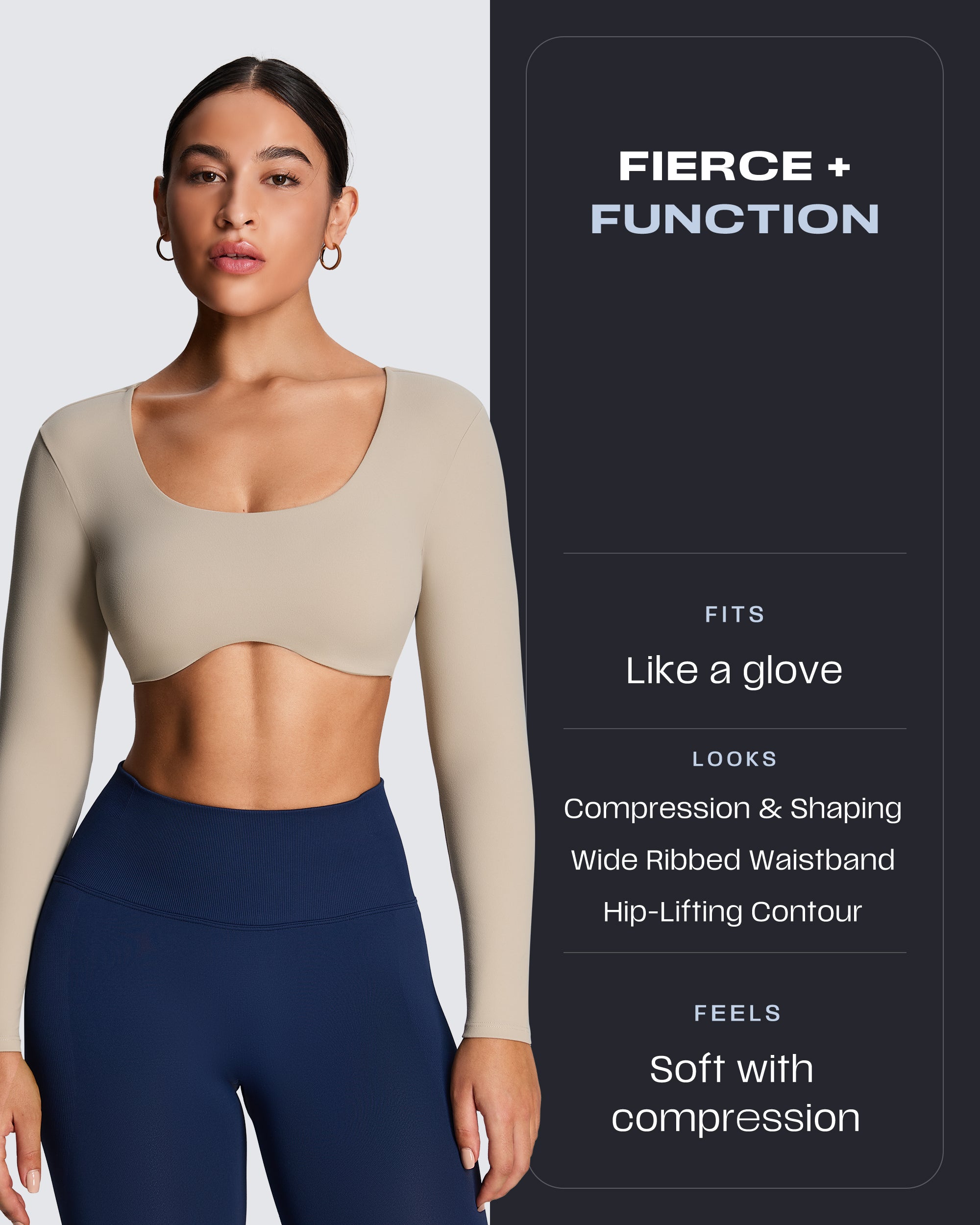 Aoxjox Peach Contour Seamless Butt Lift Leggings