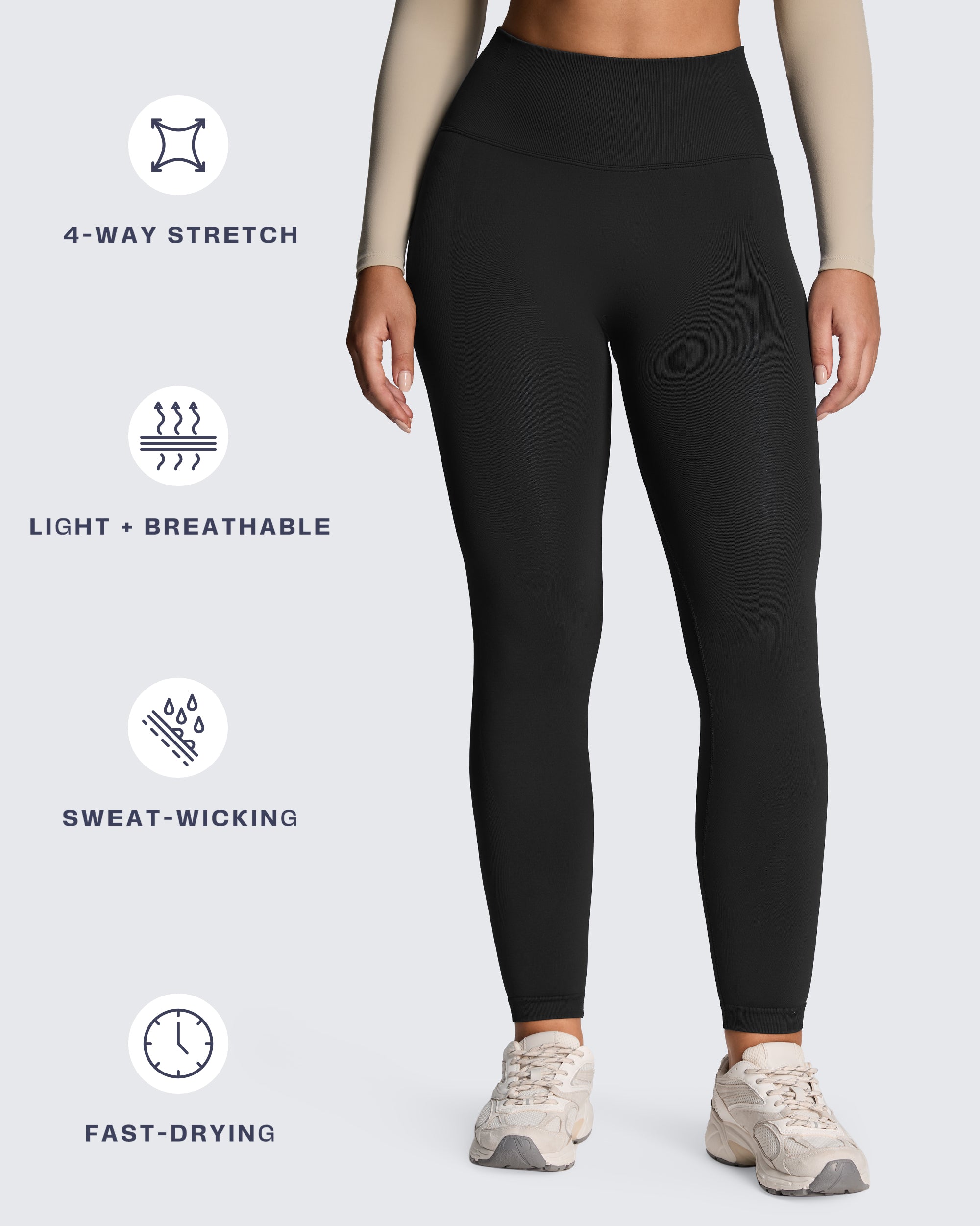 Aoxjox Peach Contour Seamless Butt Lift Leggings