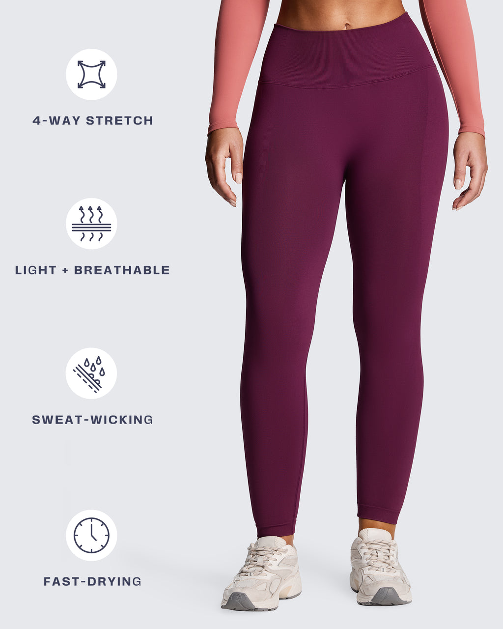 Aoxjox Peach Contour Seamless Butt Lift Leggings