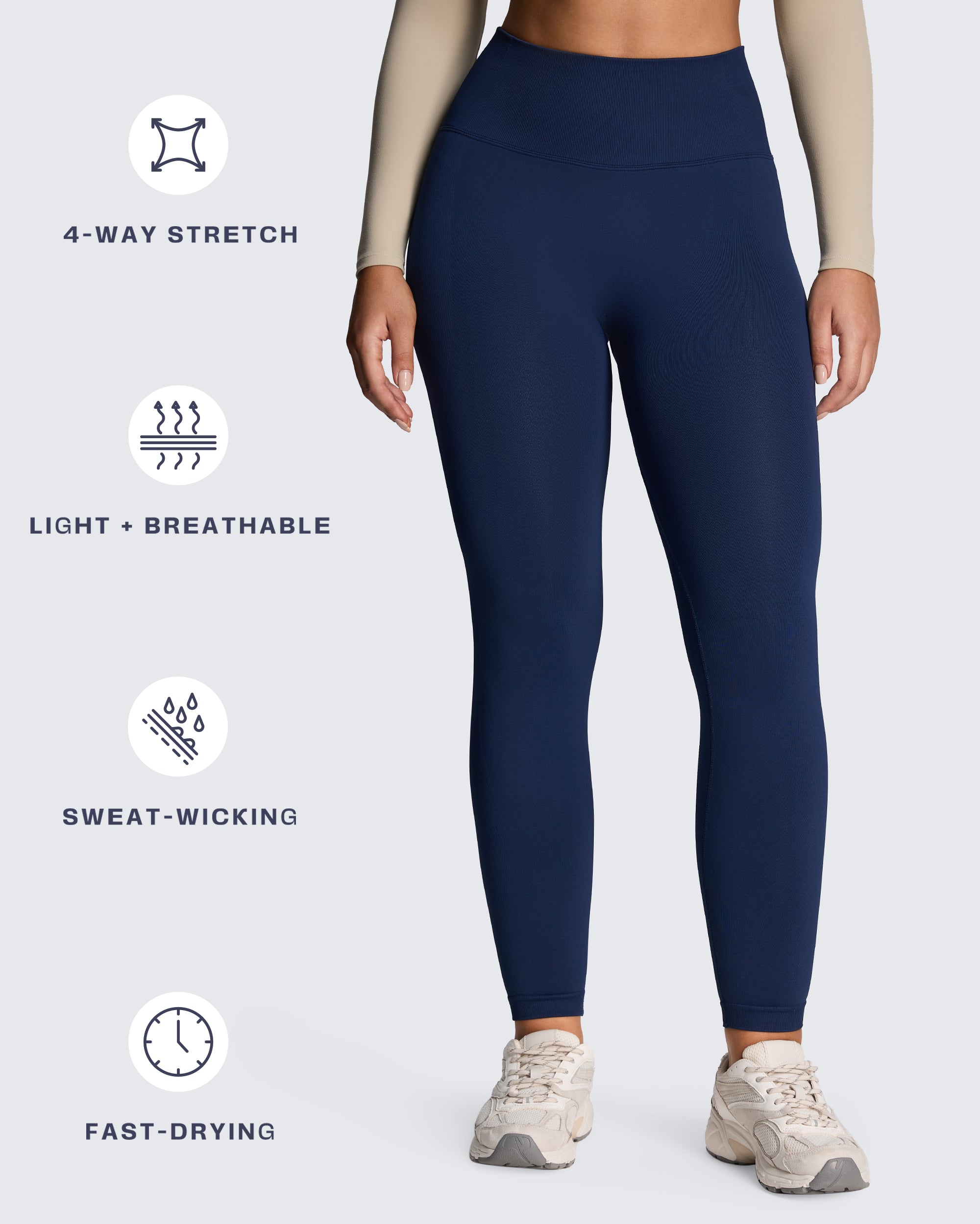 Aoxjox Peach Contour Seamless Butt Lift Leggings