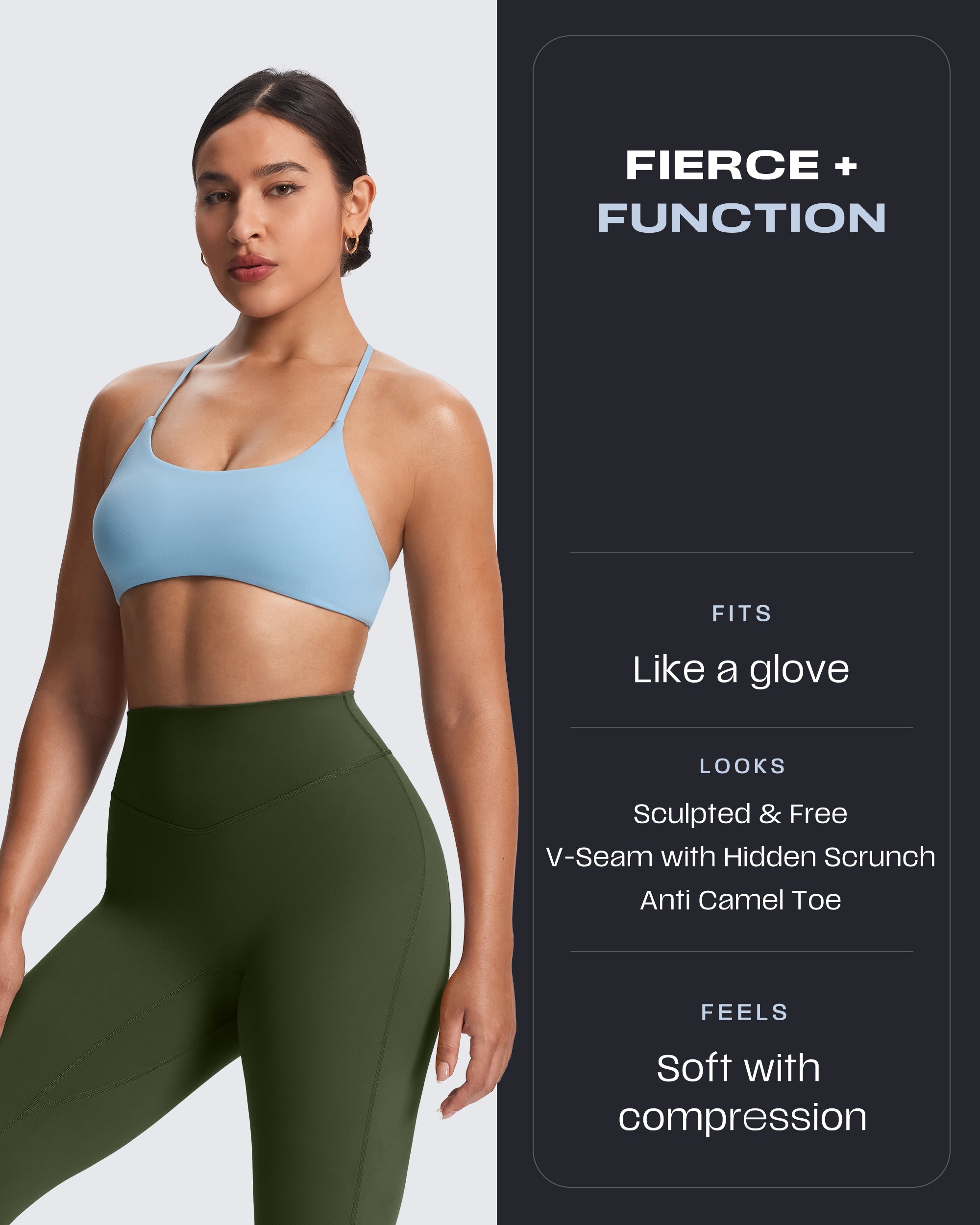 Aoxjox "Hidden Scrunch" Leggings 25"/27"/28.5"