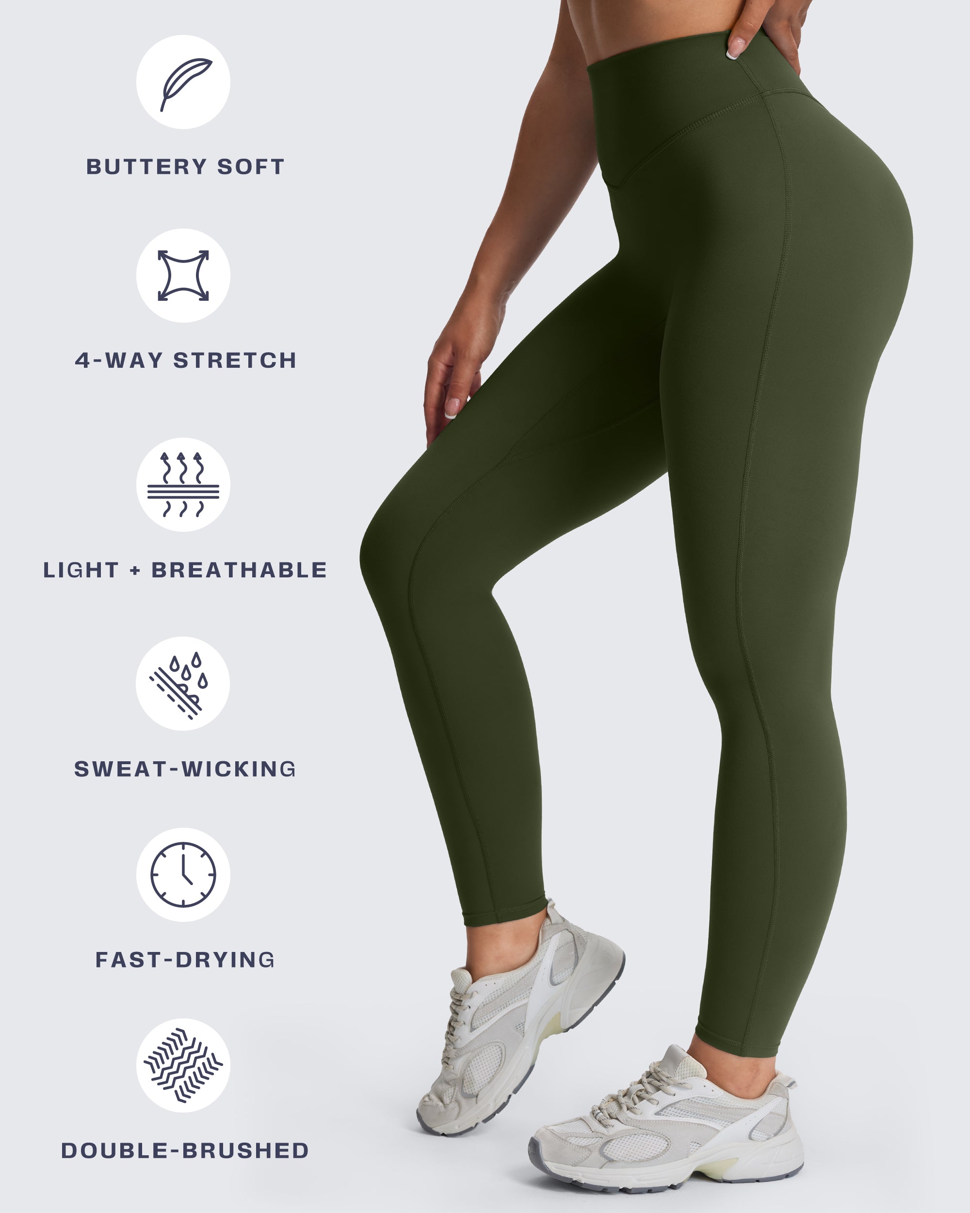 Aoxjox "Hidden Scrunch" Leggings 25"/27"/28.5"