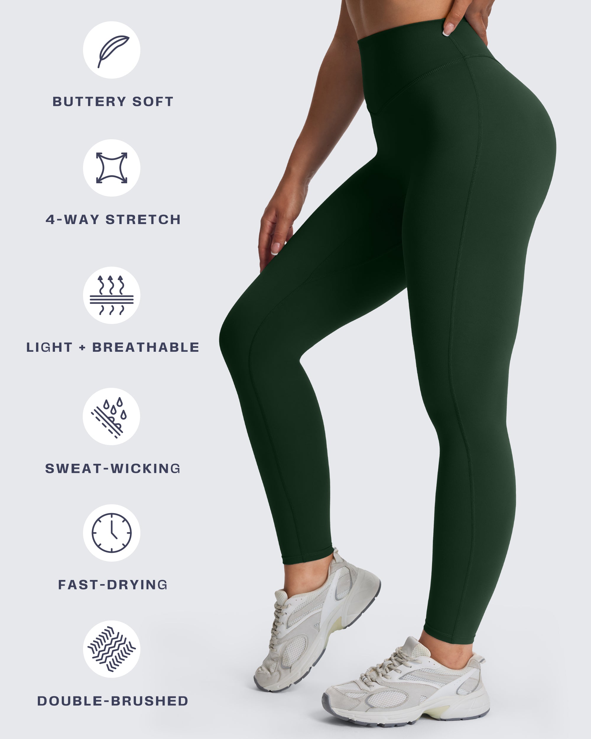 Aoxjox "Hidden Scrunch" Leggings 25"/27"/28.5"