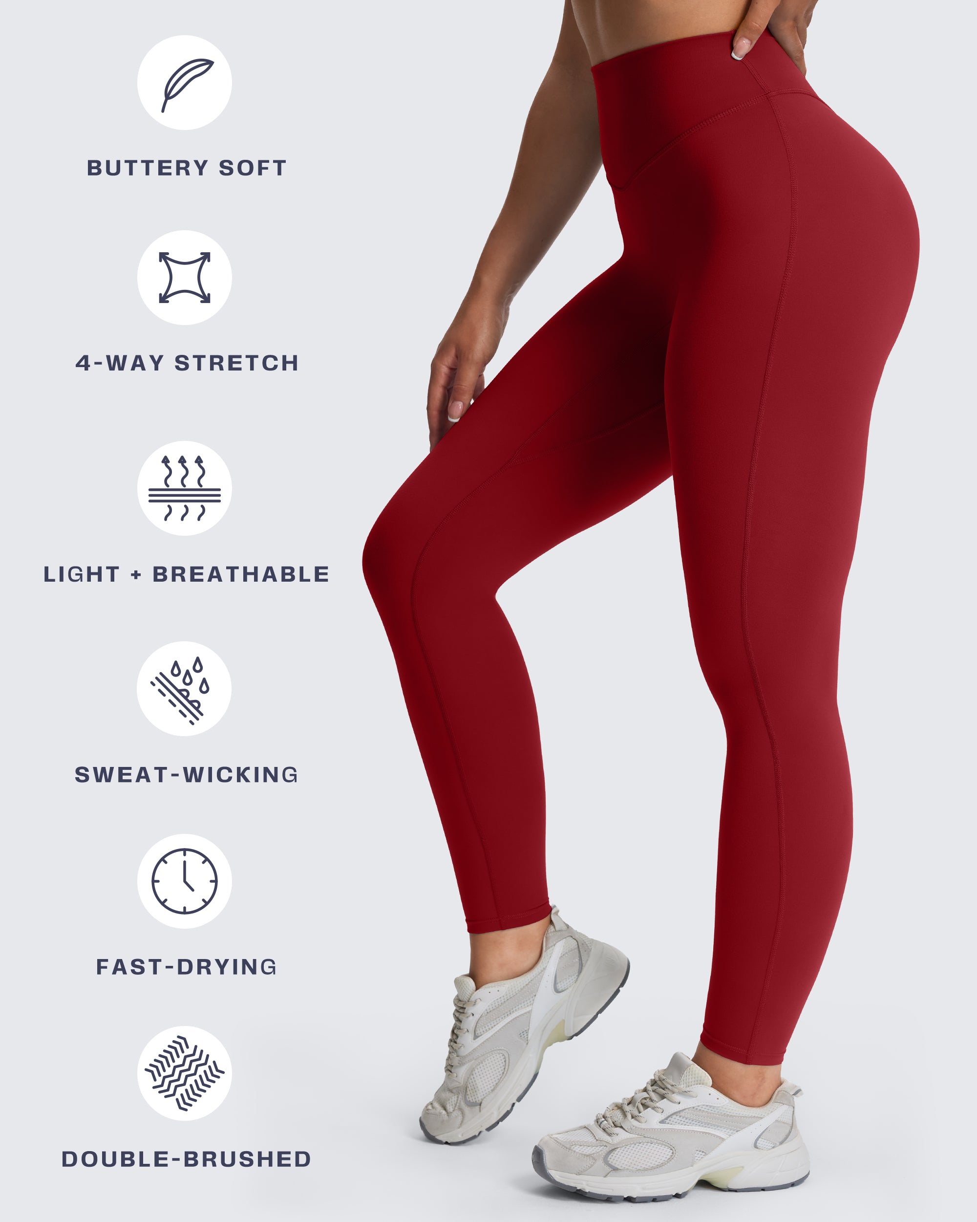 Aoxjox "Hidden Scrunch" Leggings 25"/27"/28.5"
