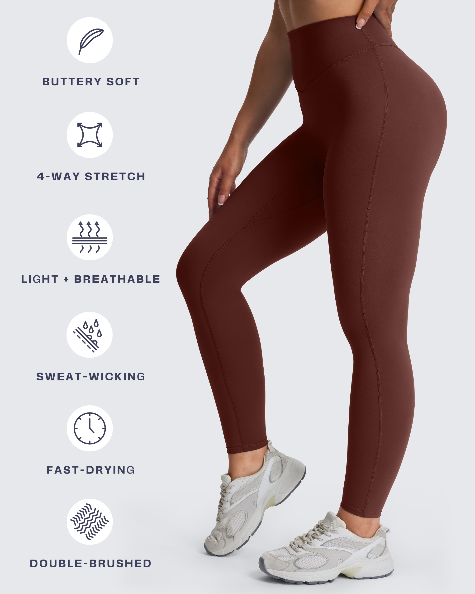Aoxjox "Hidden Scrunch" Leggings 25"/27"/28.5"