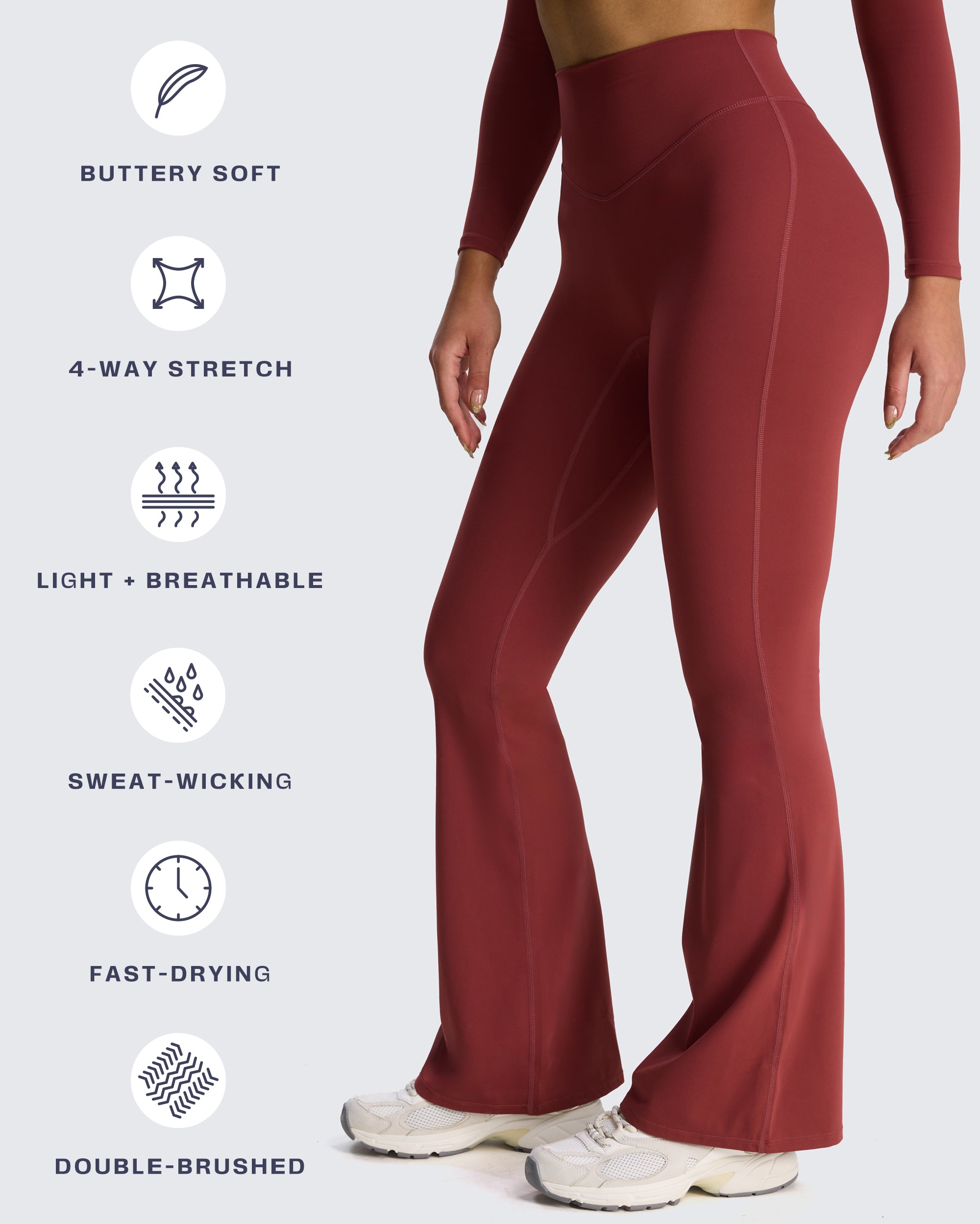 Aoxjox Hidden Scrunch Butt Lifting Flare 34”