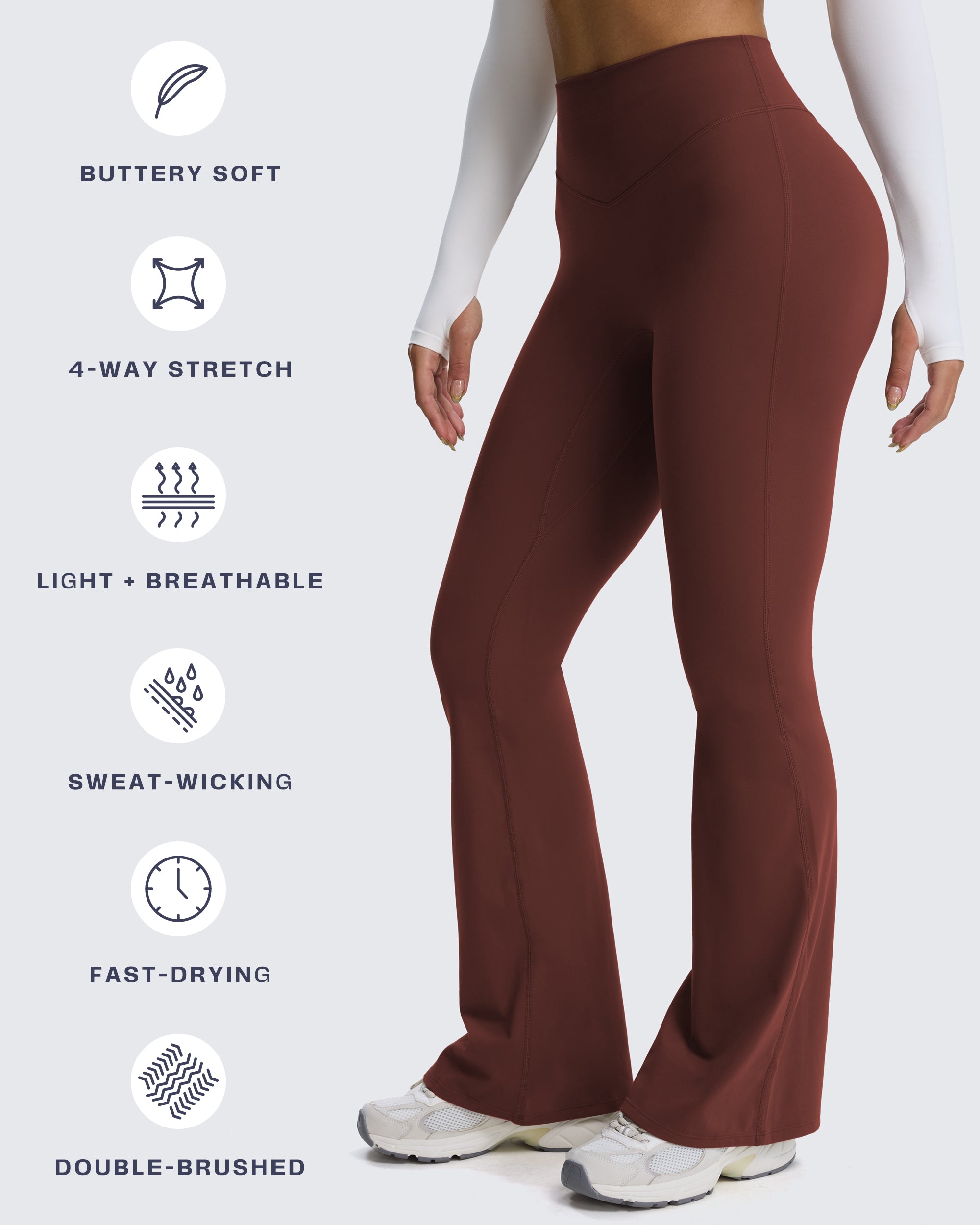 Aoxjox Hidden Scrunch Butt Lifting Flare 30”