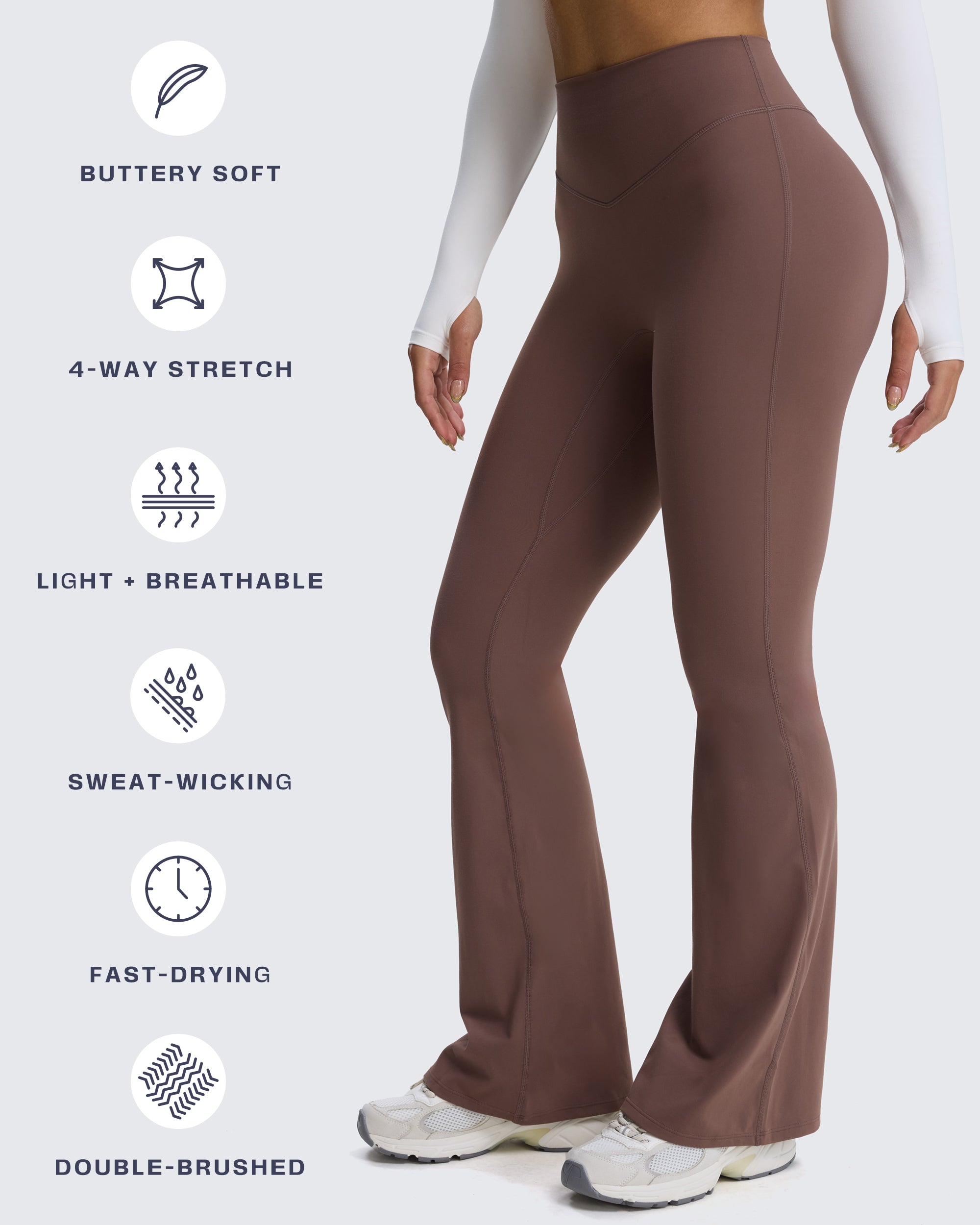 Aoxjox Hidden Scrunch Butt Lifting Flare 30”