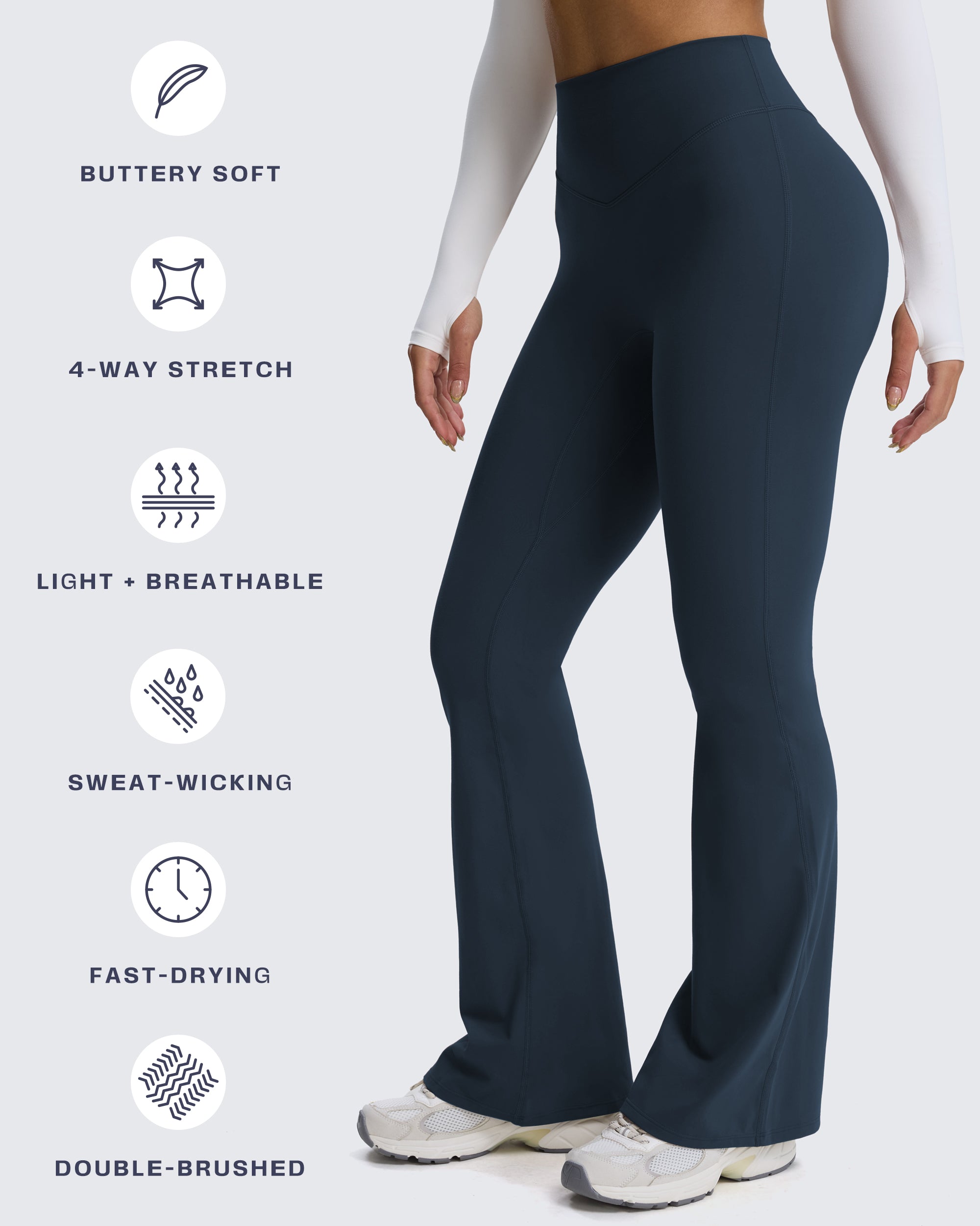 Aoxjox Hidden Scrunch Butt Lifting Flare 30”