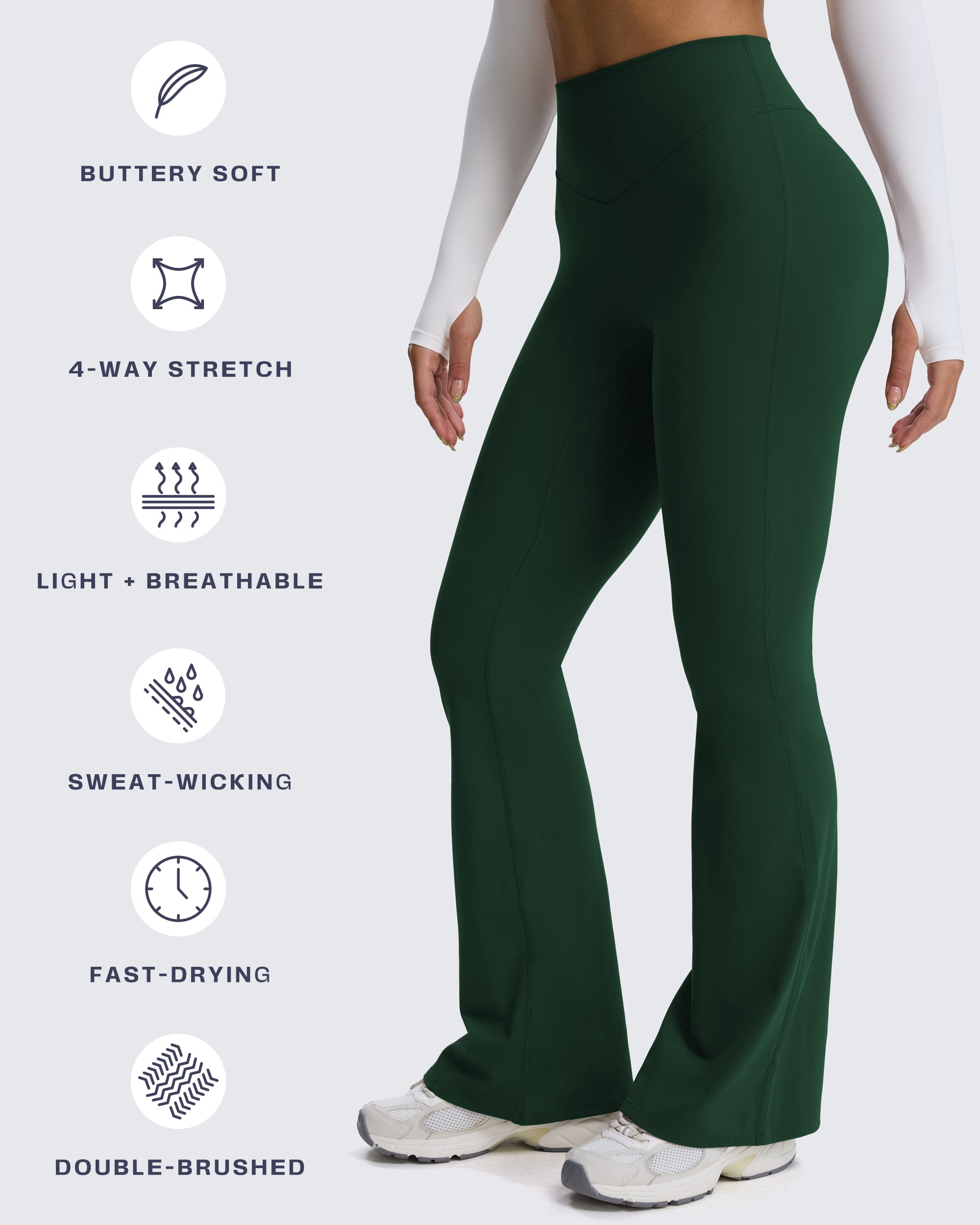 Aoxjox Hidden Scrunch Butt Lifting Flare 32”