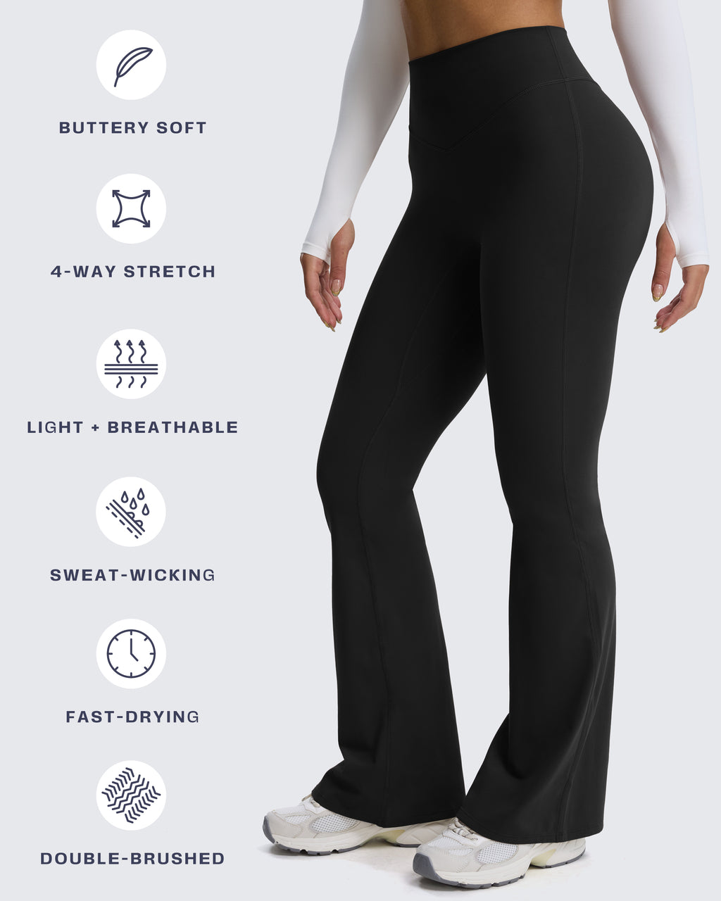 Aoxjox Hidden Scrunch Butt Lifting Flare 30”