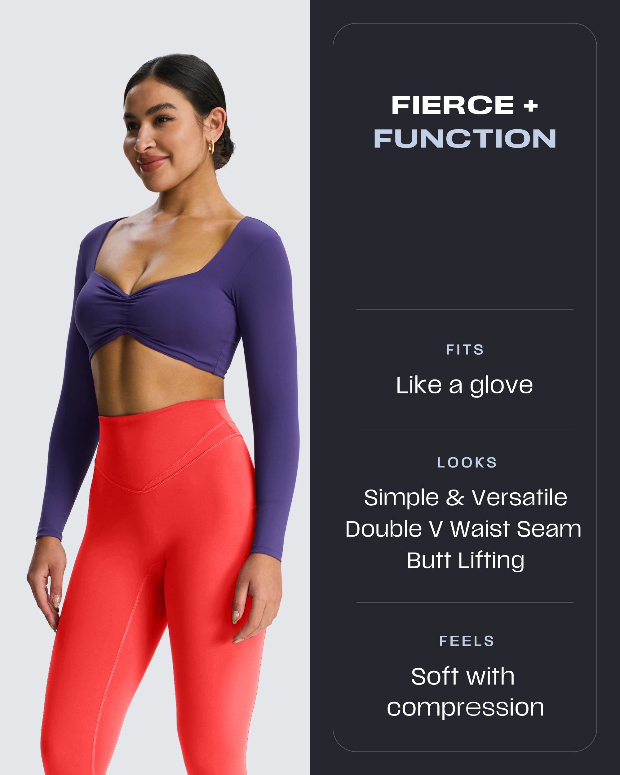 Aoxjox "Siren"  Hidden Scrunch Leggings