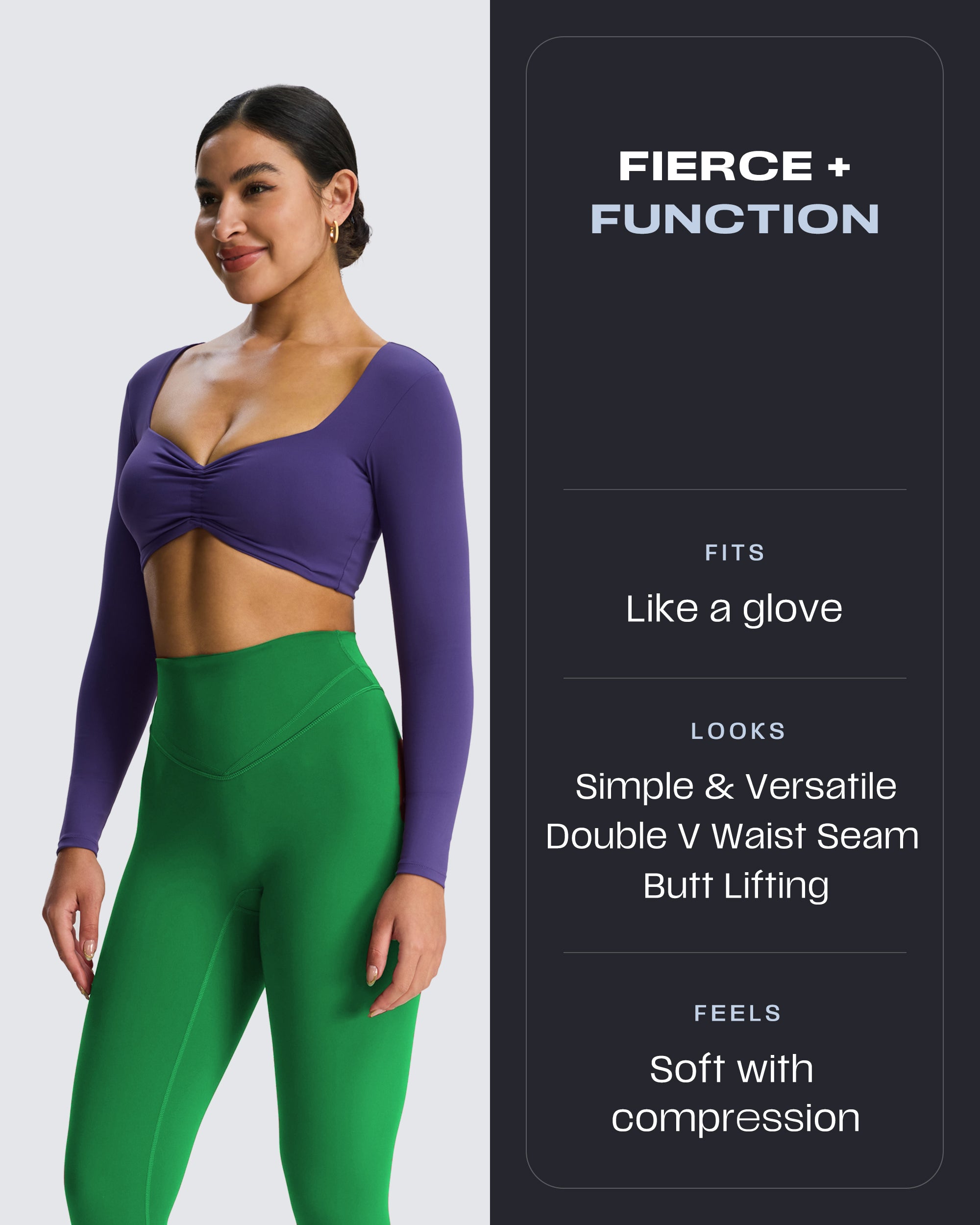 Aoxjox "Siren"  Hidden Scrunch Leggings