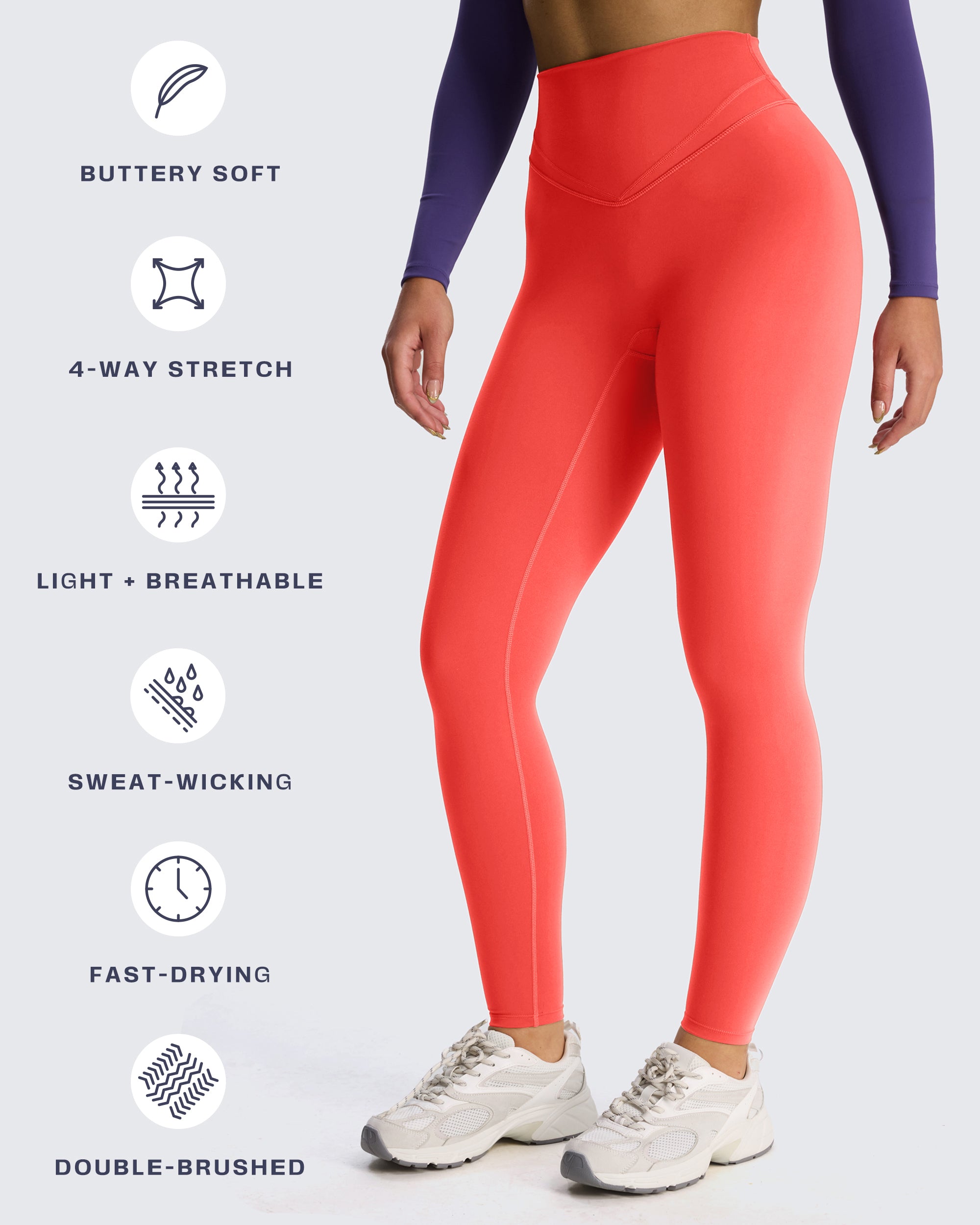 Aoxjox "Siren"  Hidden Scrunch Leggings
