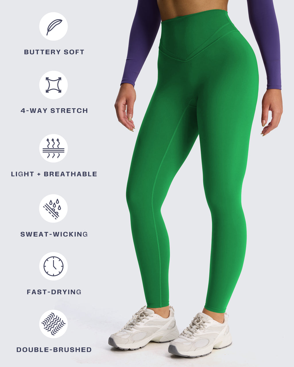 Aoxjox "Siren"  Hidden Scrunch Leggings