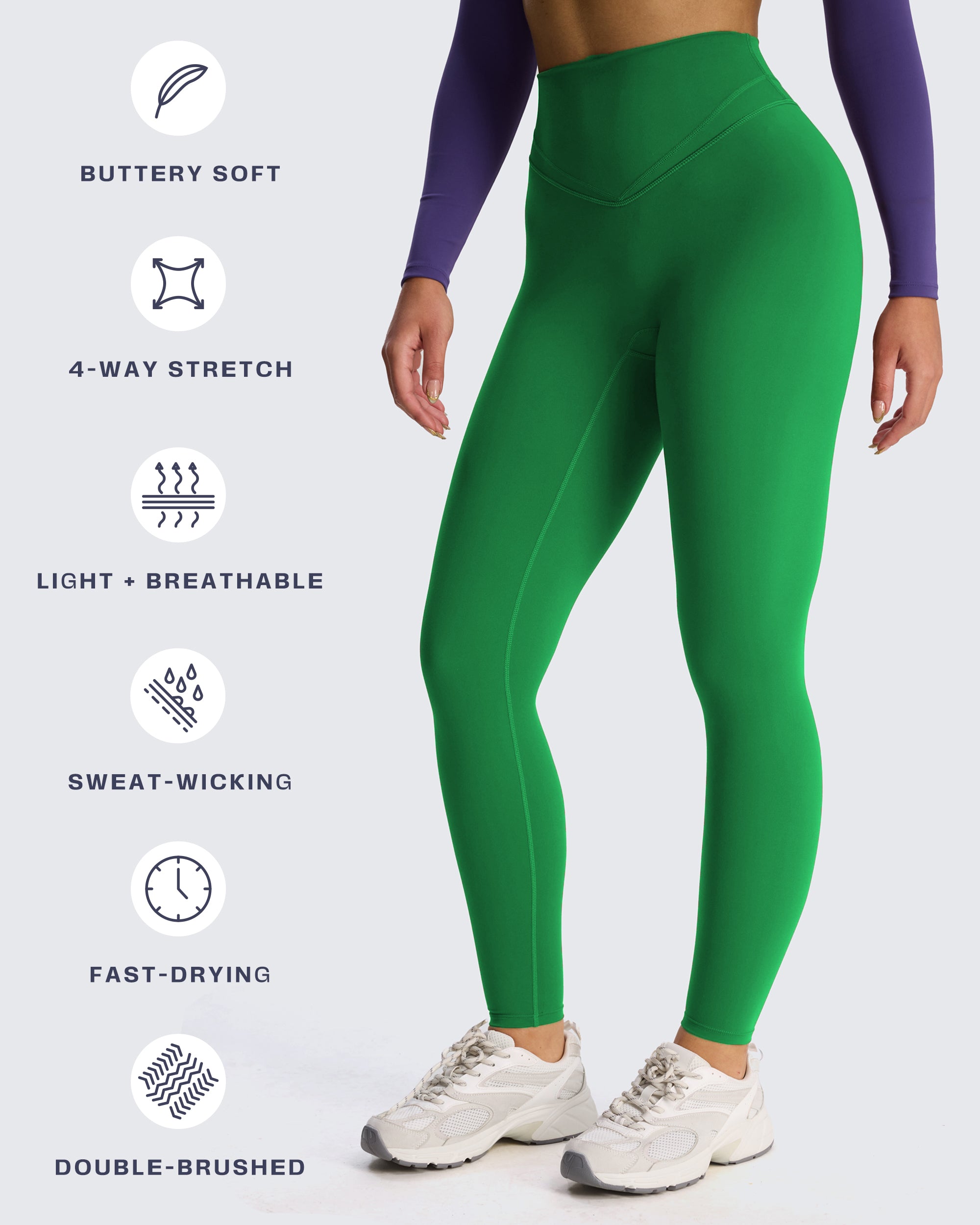 Aoxjox "Siren"  Hidden Scrunch Leggings