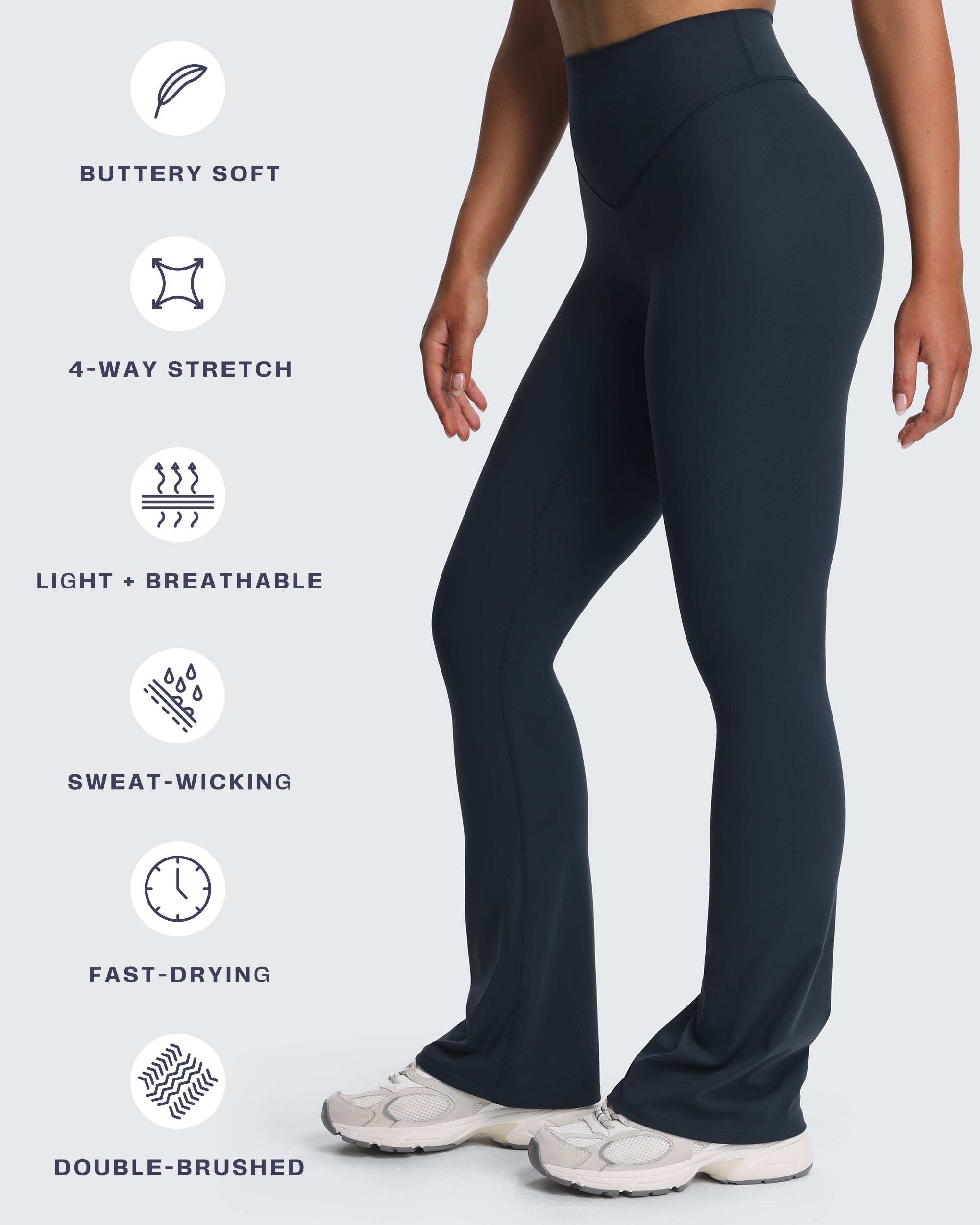 Aoxjox "Breeze" High Waisted Flares Leggings 32"