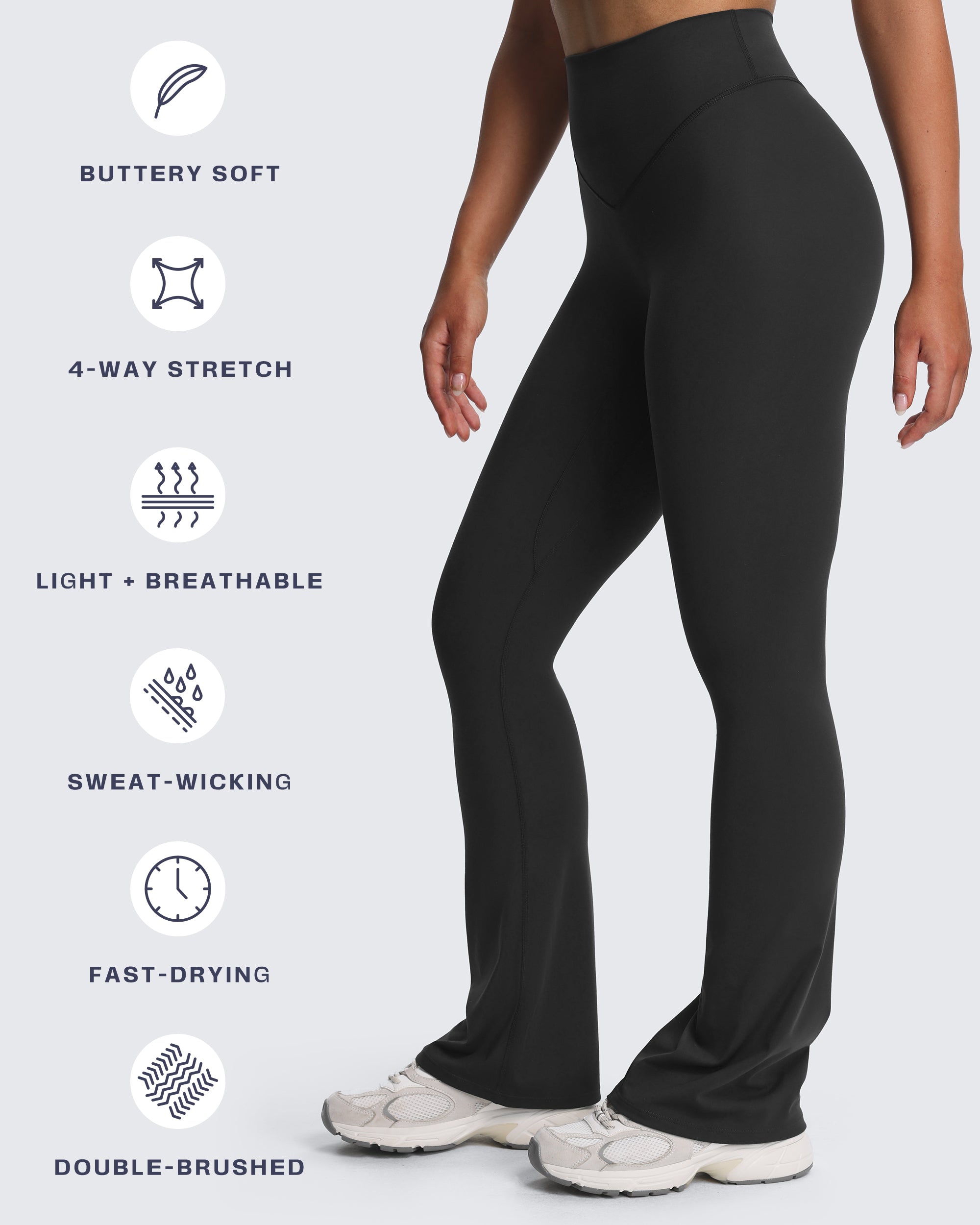 Aoxjox "Breeze" High Waisted Flares Leggings 32"