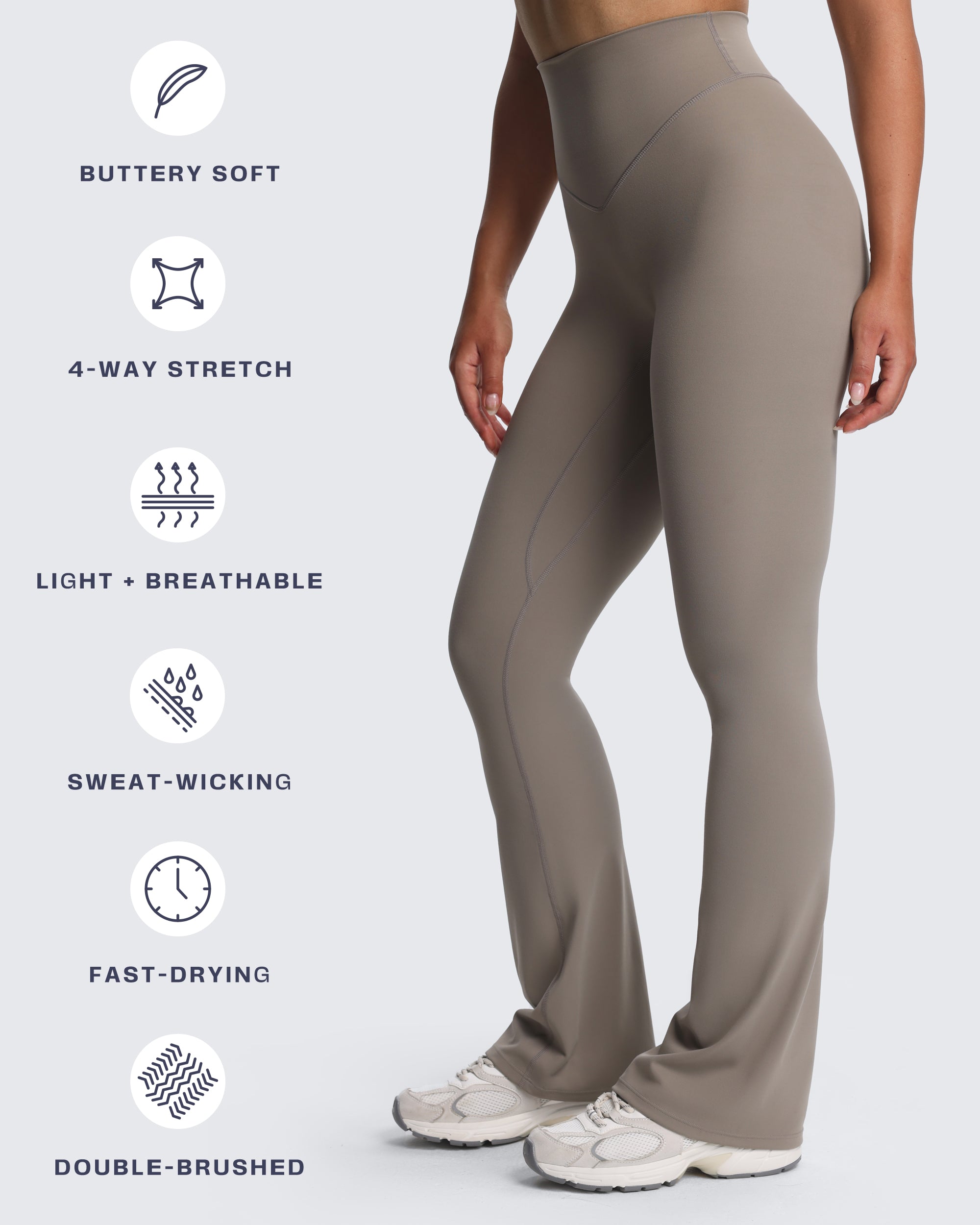 Aoxjox "Breeze" High Waisted Flares Leggings 32"