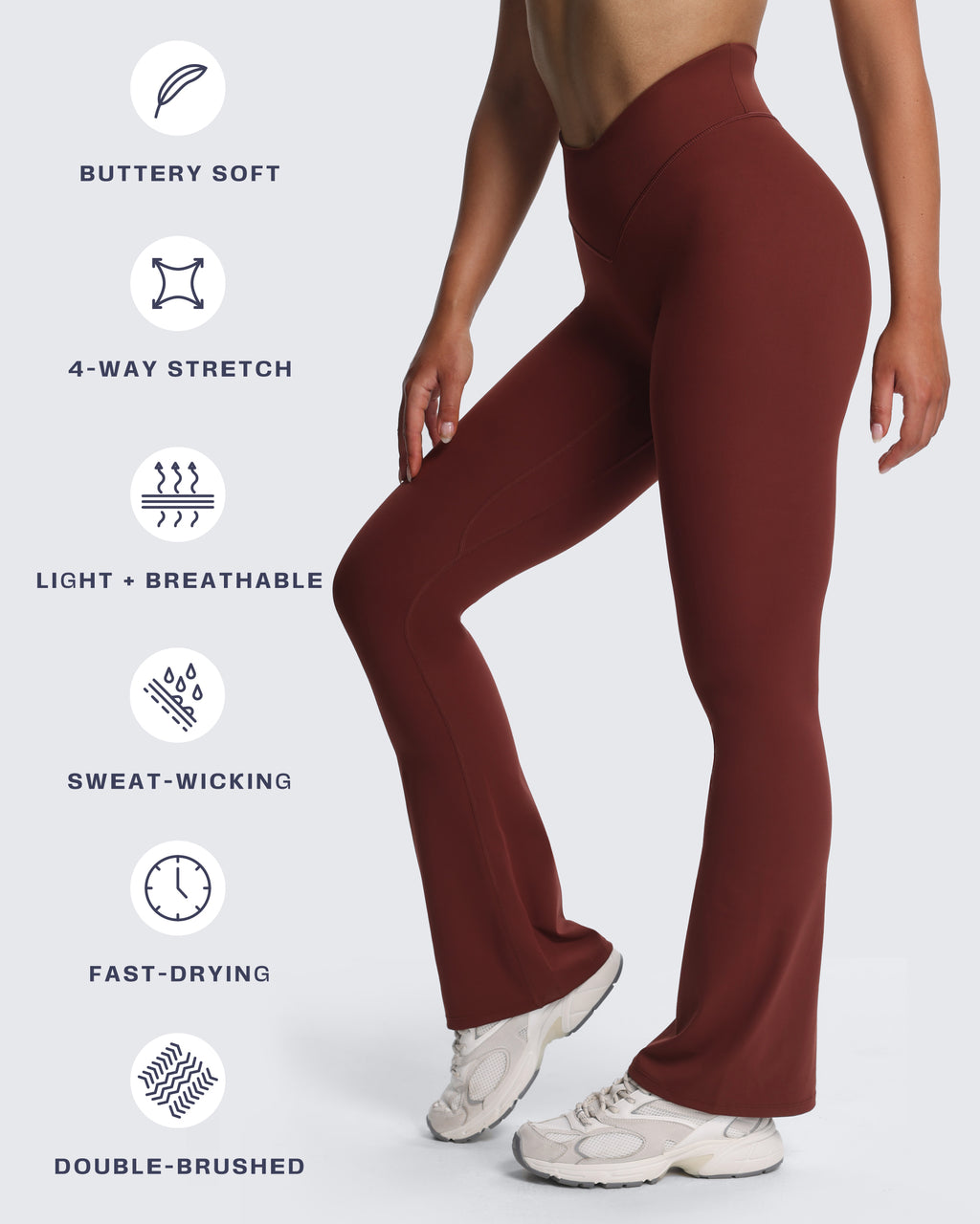 Aoxjox Vanity Scrunch Flares Leggings 32"