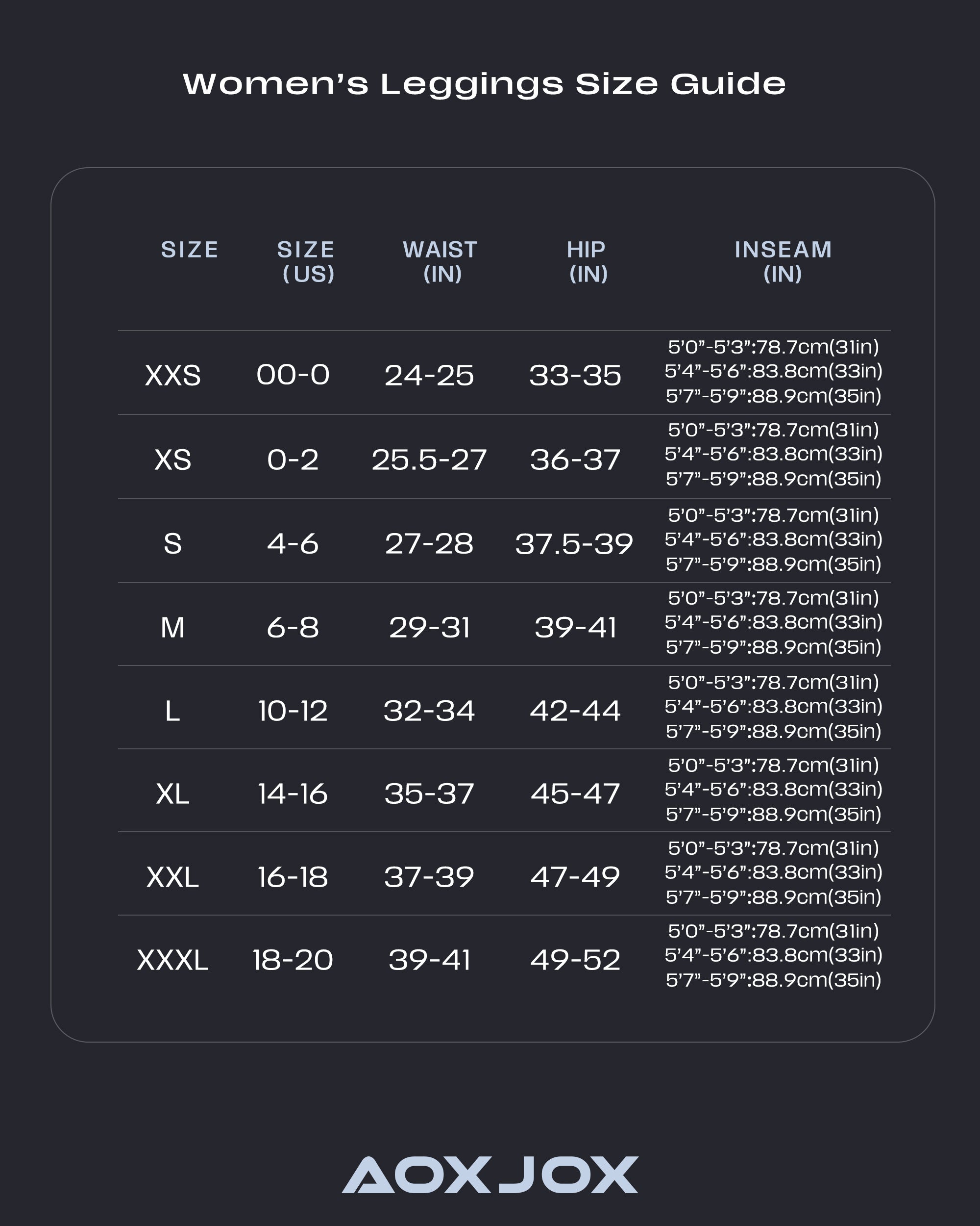 Aoxjox "Velura" Straight Legging 31.5"