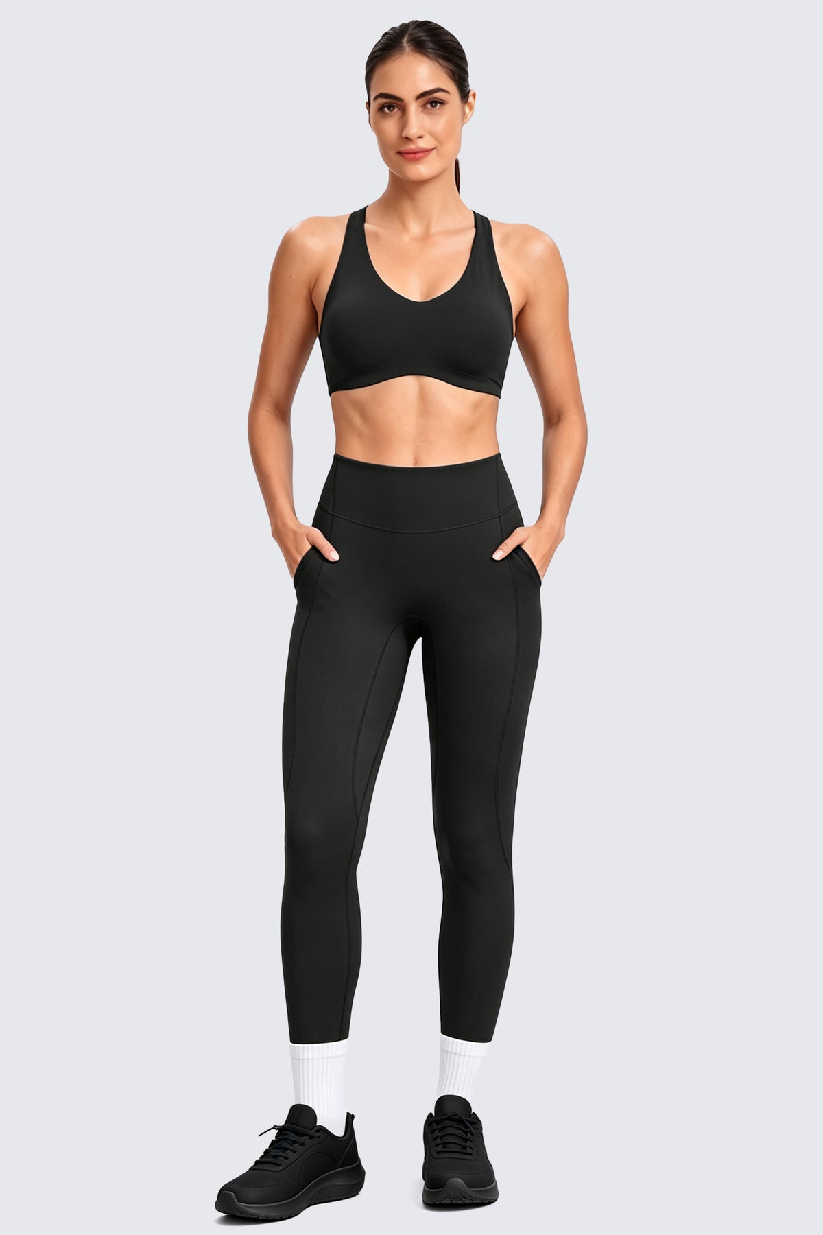 Aoxjox "Form" Ultra Compression Waistband Pocket Leggings 26''