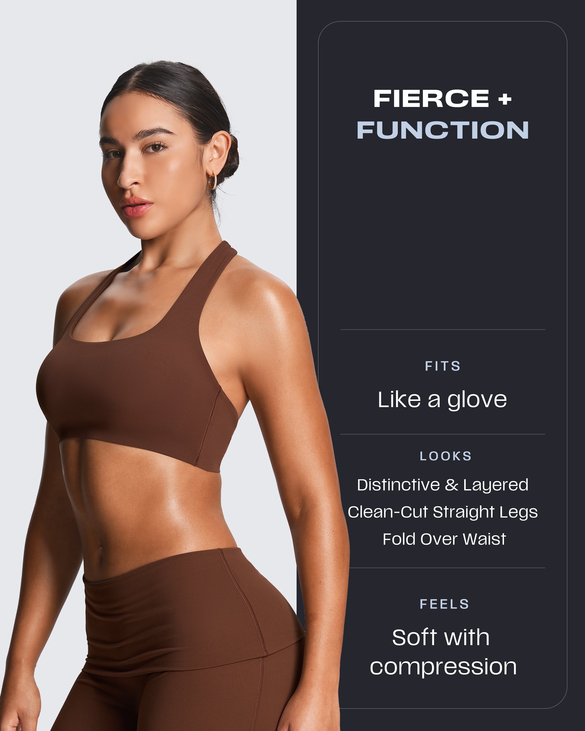 Aoxjox "Athlenza" Fold-Over Wide Leg Bottoms 31"/33"/35"