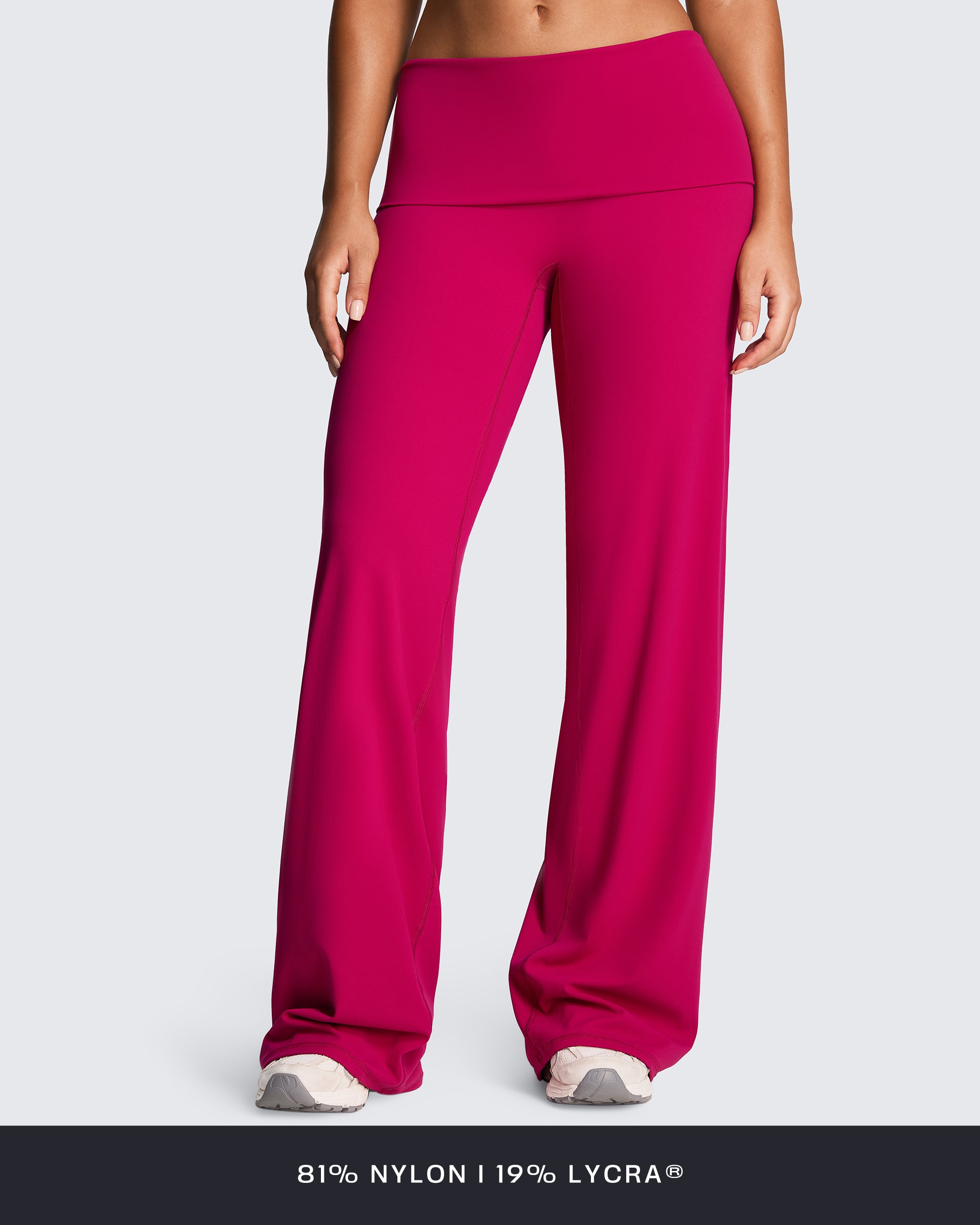 Aoxjox "Athlenza" Fold-Over Wide Leg Bottoms 35"