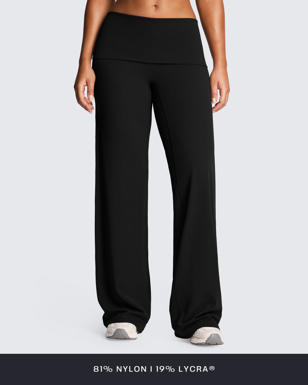 Aoxjox "Athlenza" Fold-Over Wide Leg Bottoms 31"/33"/35"