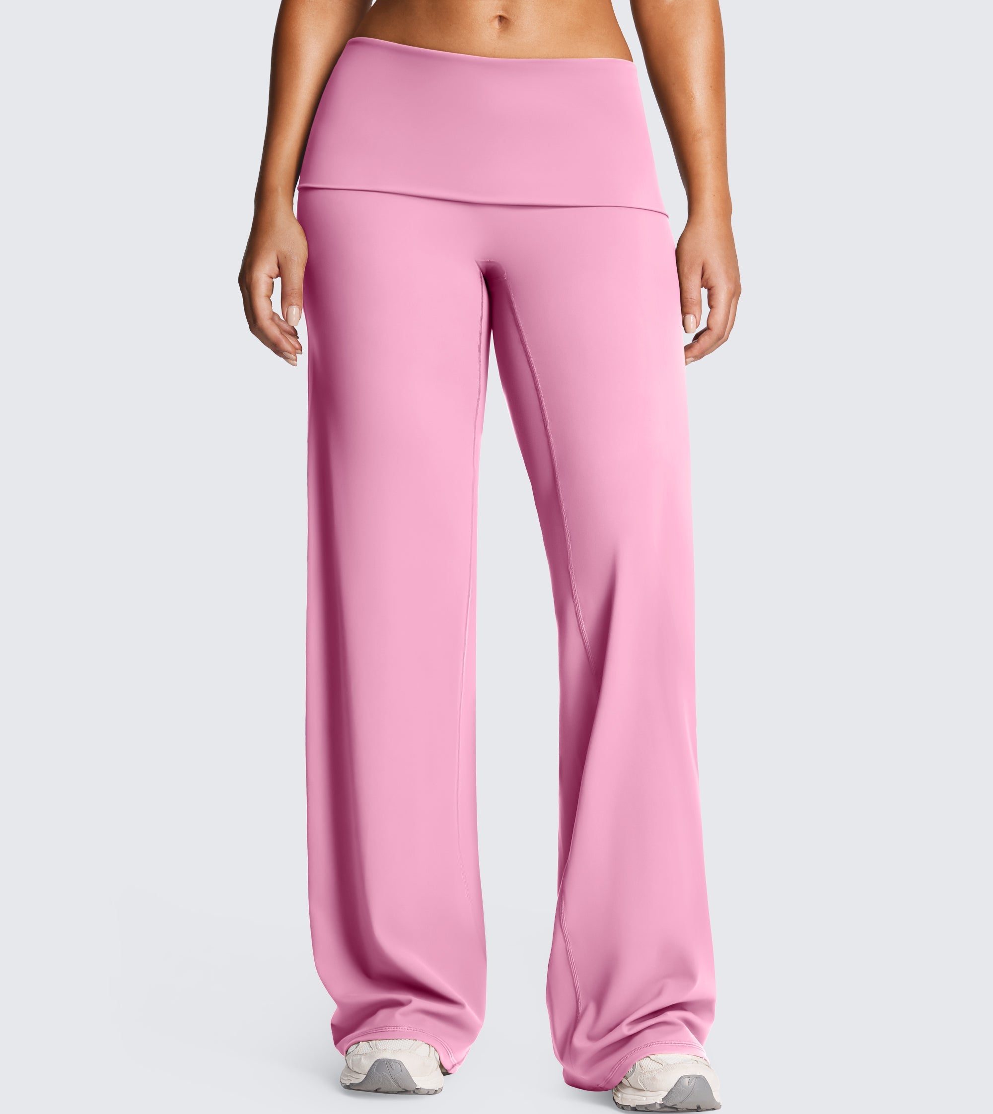 Aoxjox "Athlenza" Fold-Over Wide Leg Bottoms 33"