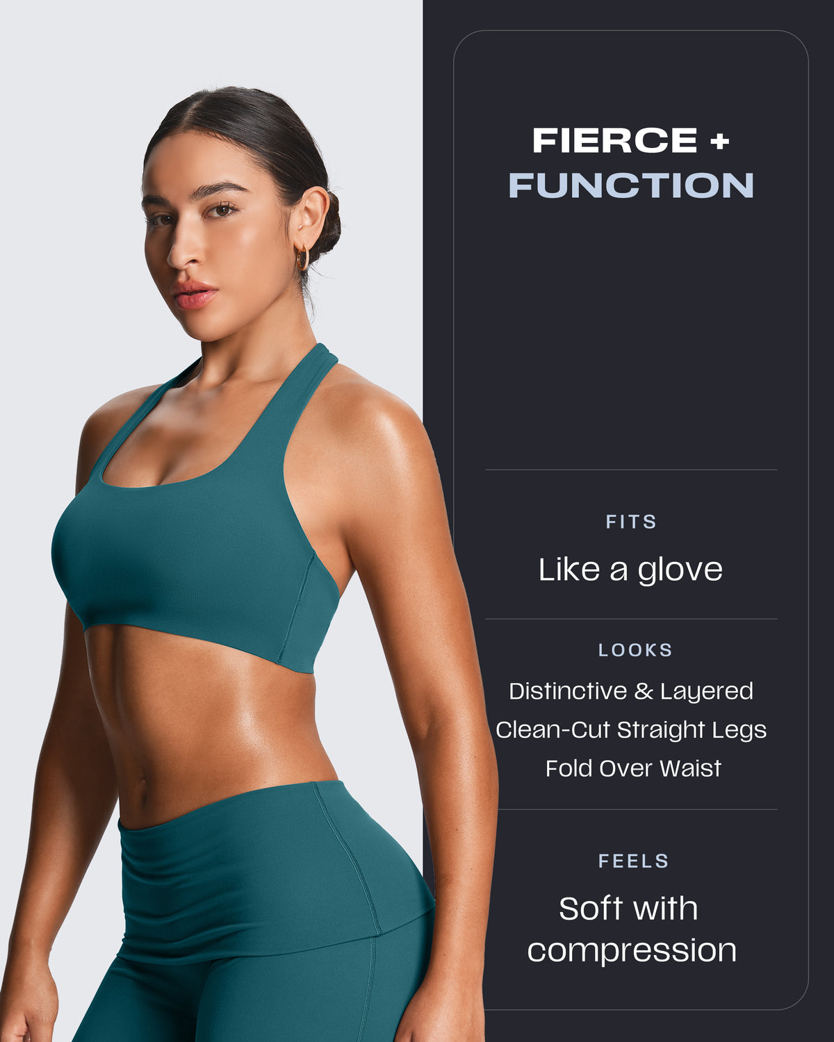 Aoxjox "Athlenza" Fold-Over Wide Leg Bottoms 31"/33"/35"