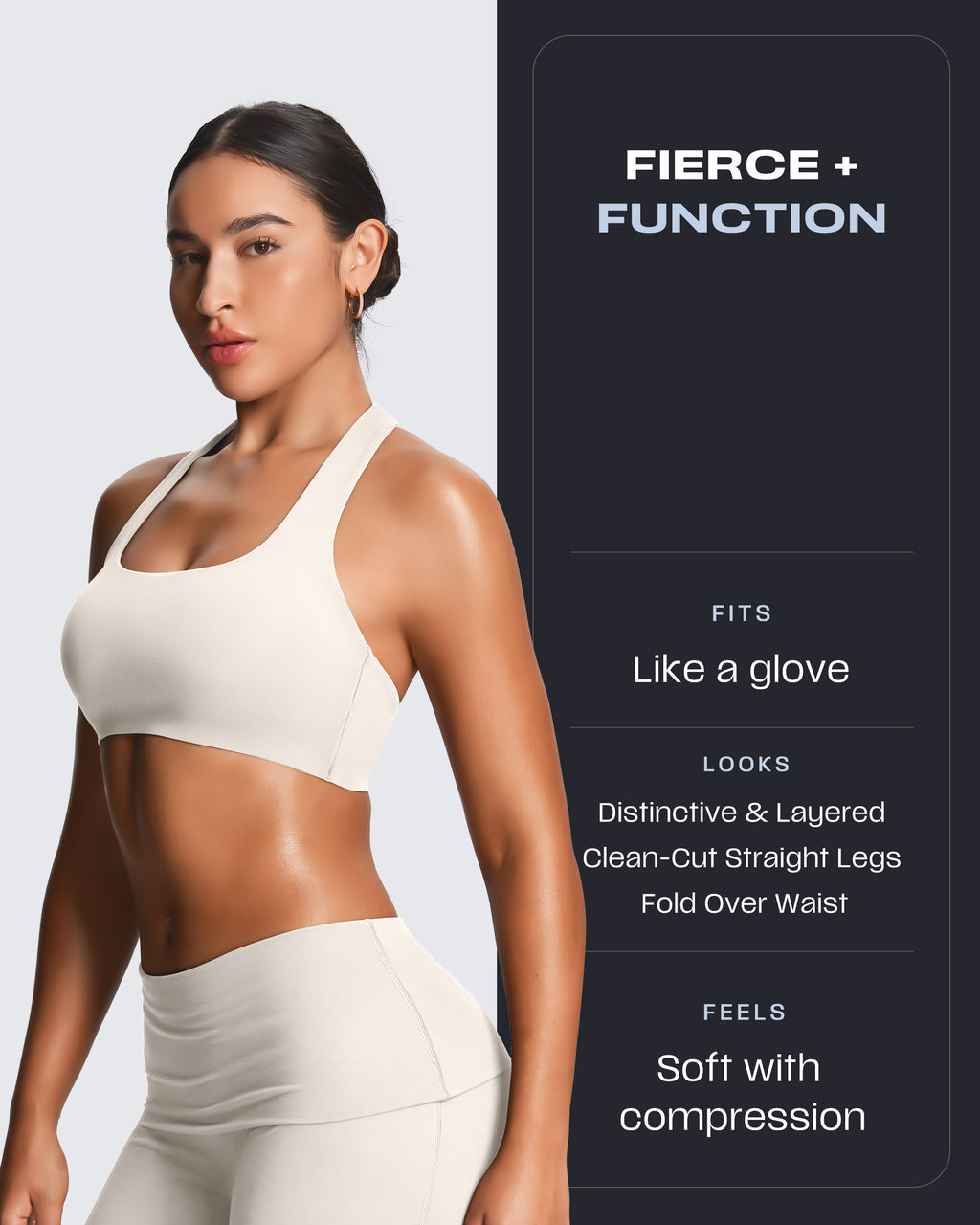 Aoxjox "Athlenza" Fold-Over Wide Leg Bottoms 31"/33"/35"
